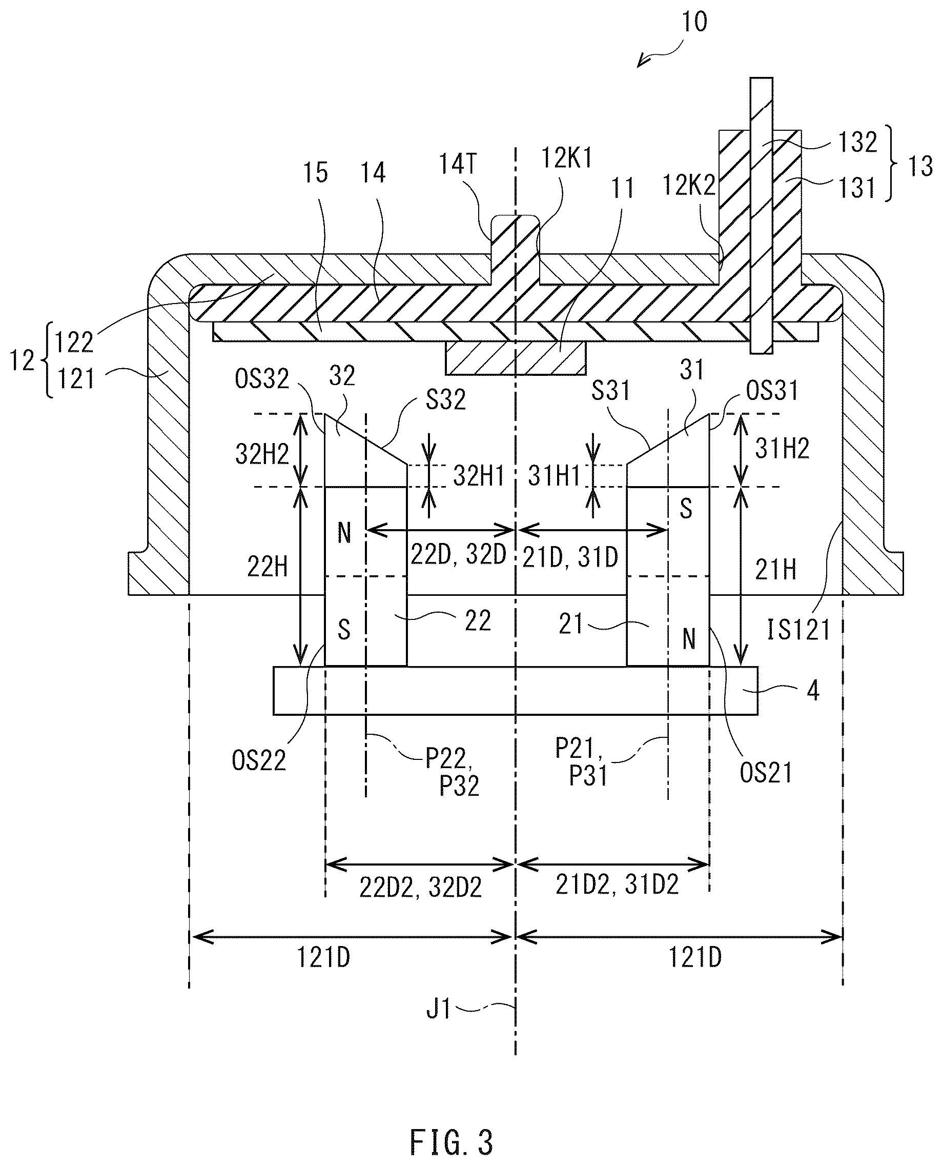 Patent US12613109 Figure 4 – Angle detection apparatus, angle detection system, park lock system, and pedal system