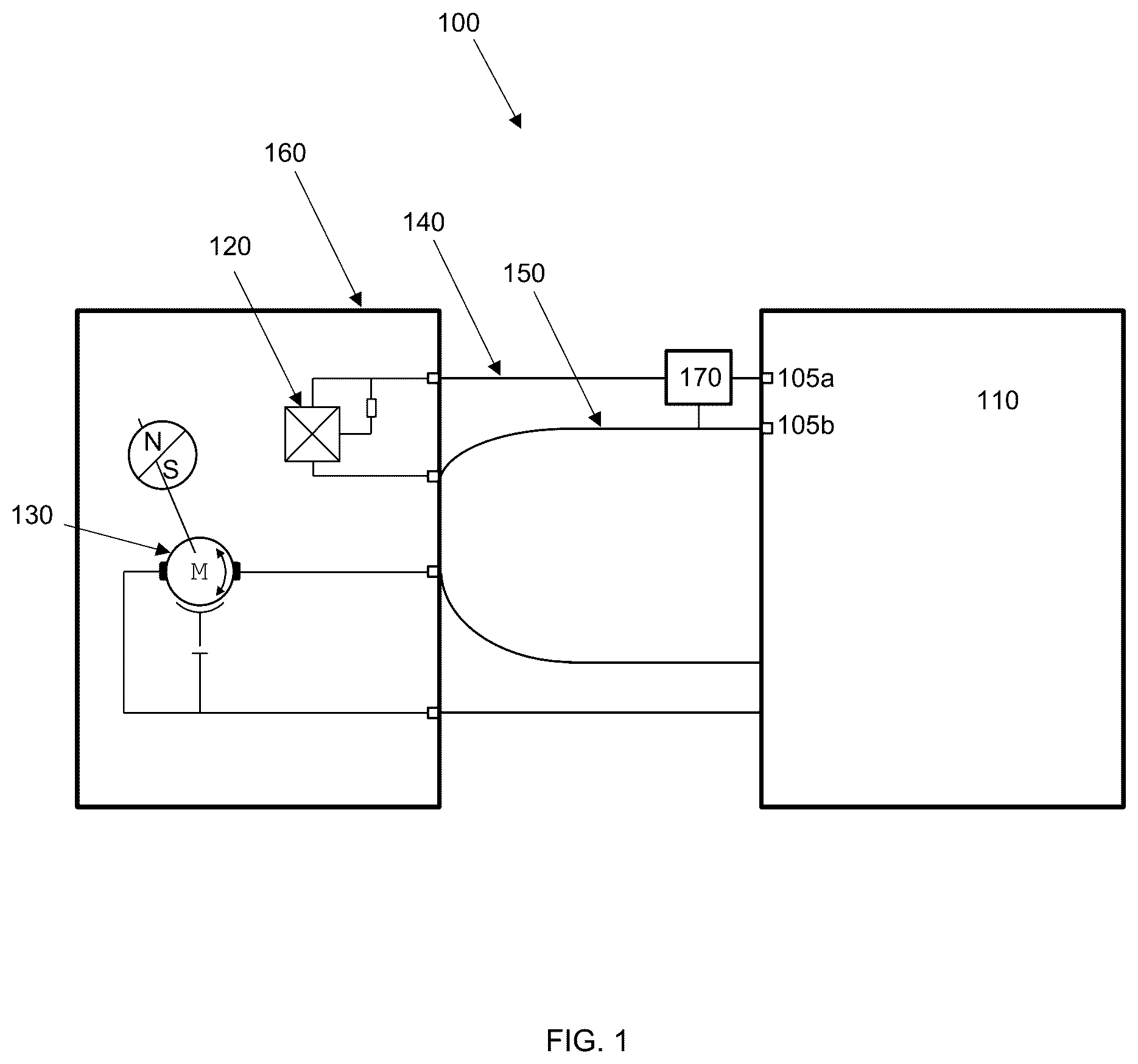 Patent US12613110 Figure 1 – Systems and methods for motor position sensing