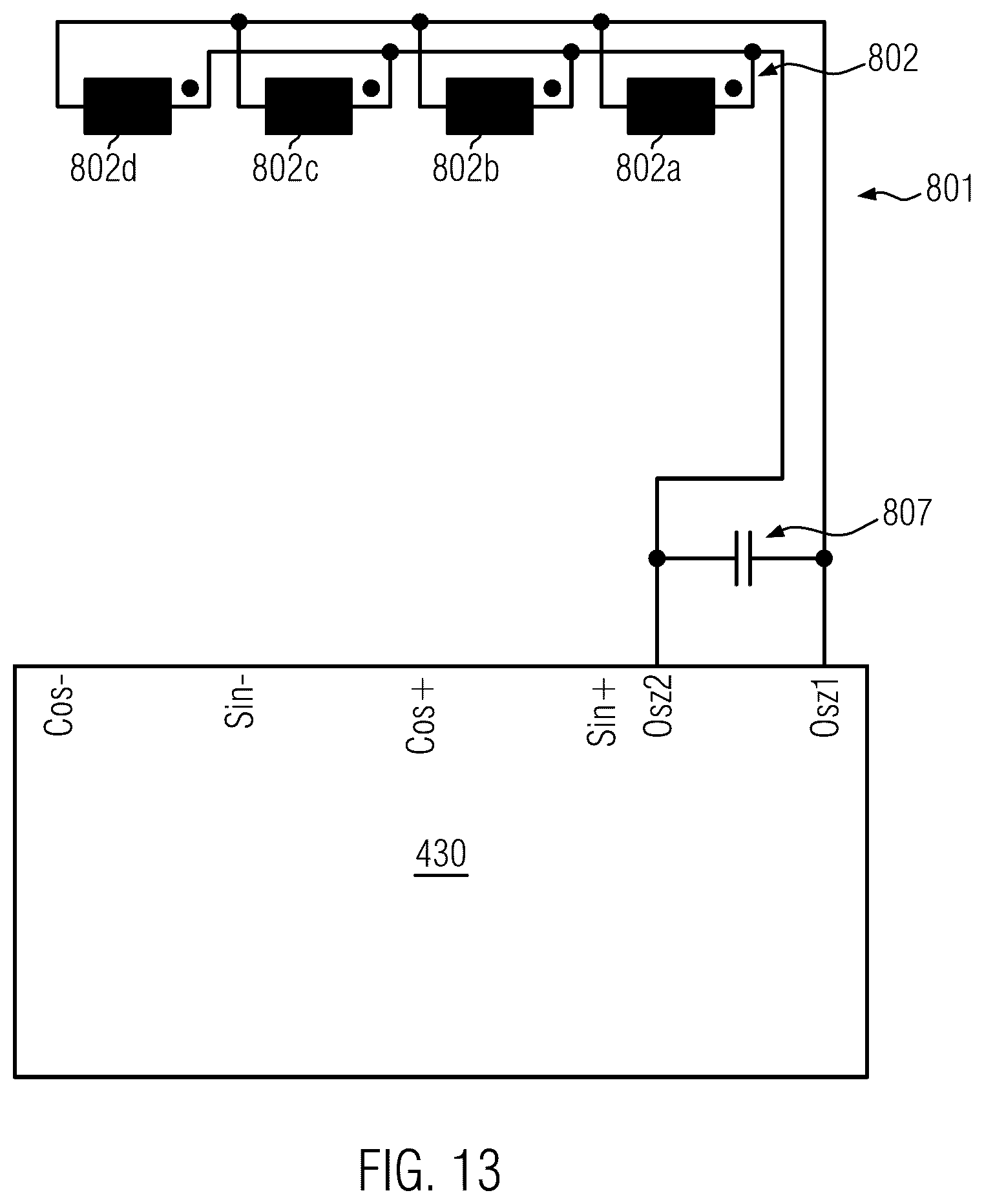 Patent US12613111 Figure 10 – Detection device for a position sensor and detection system comprising such a detection device