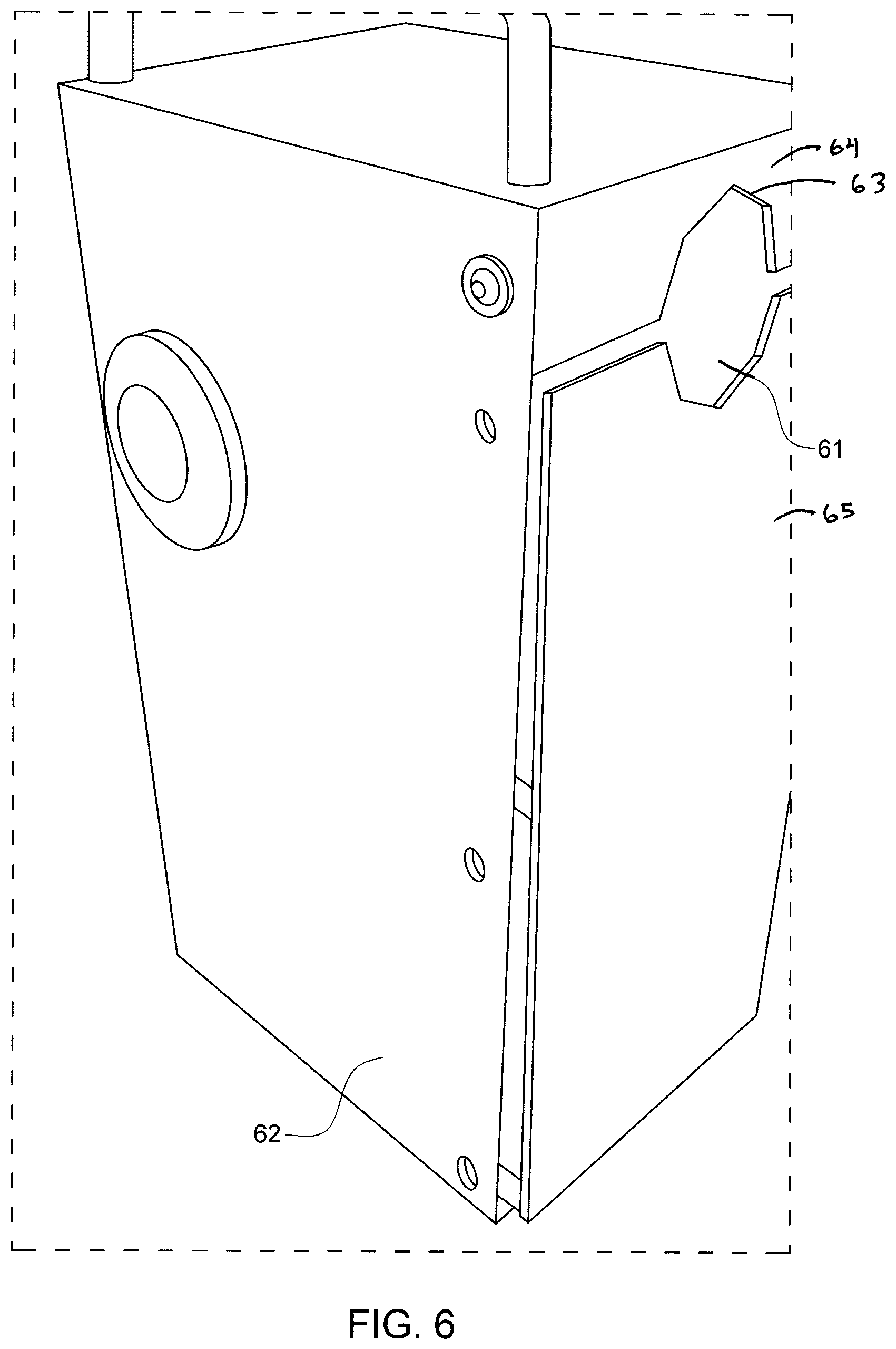 Patent US12613121 Figure 6 – Securement system for wireless water meter connected to hydrant