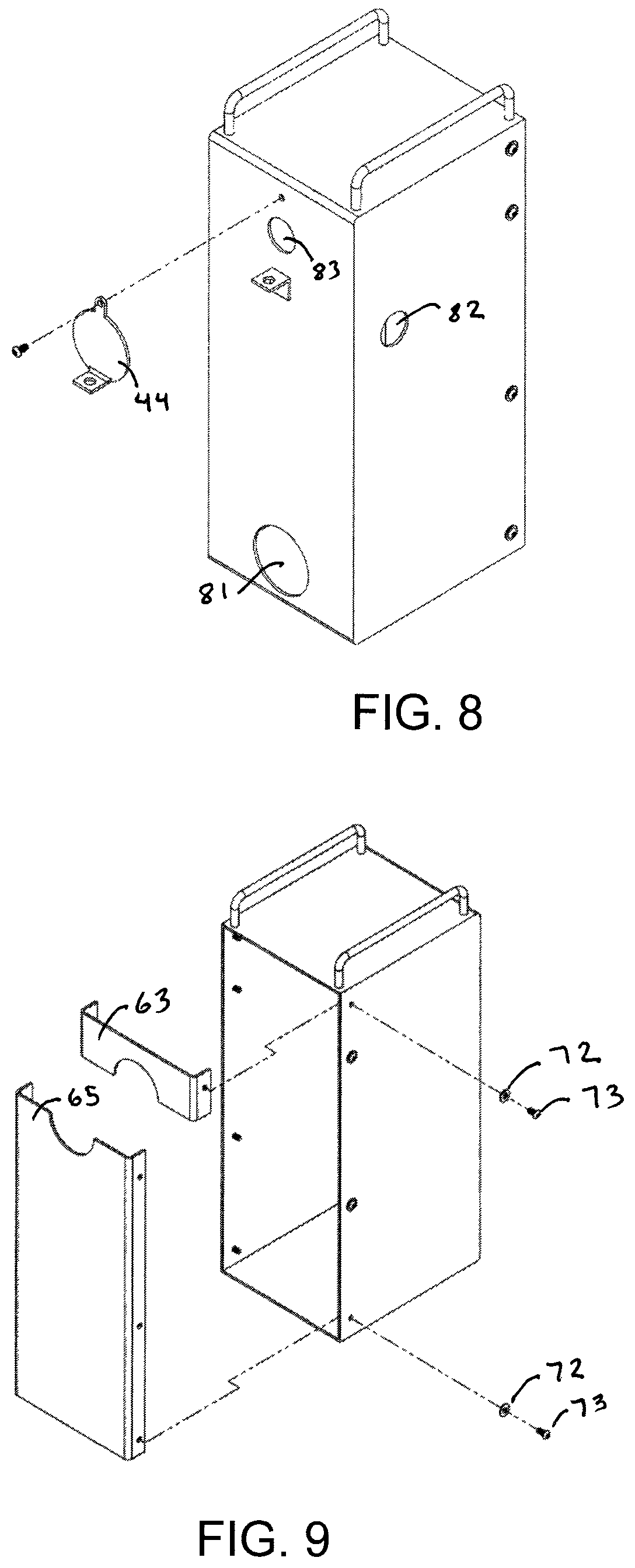 Patent US12613121 Figure 8 – Securement system for wireless water meter connected to hydrant