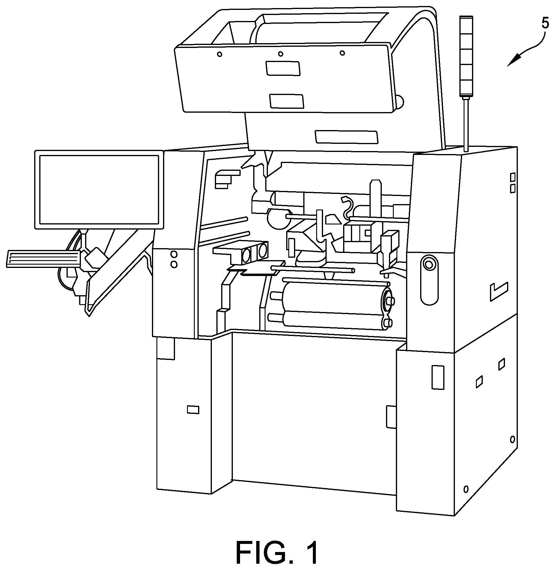 Patent US12613122 Figure 1 – System and method for measuring static volume in a material container