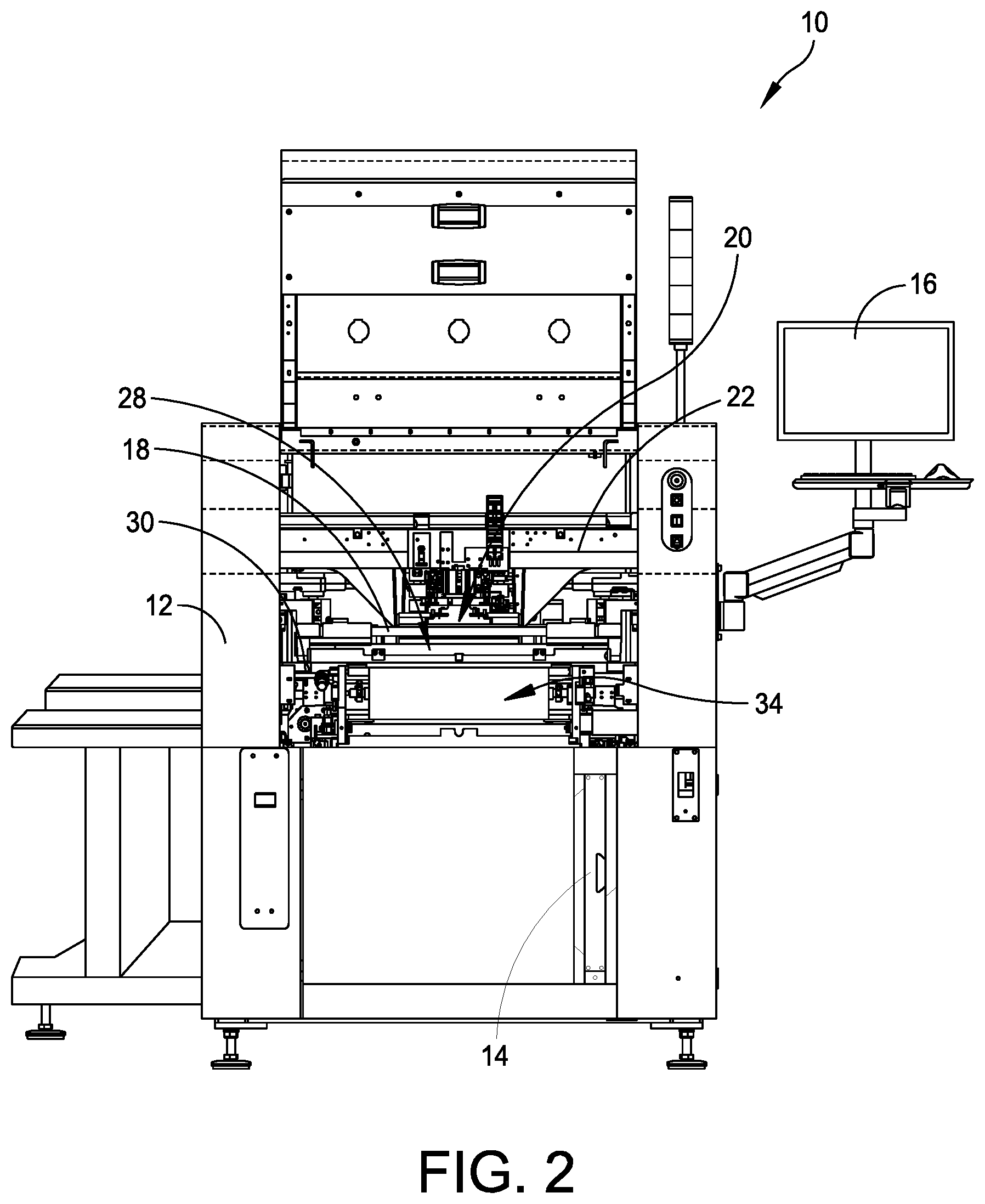 Patent US12613122 Figure 2 – System and method for measuring static volume in a material container