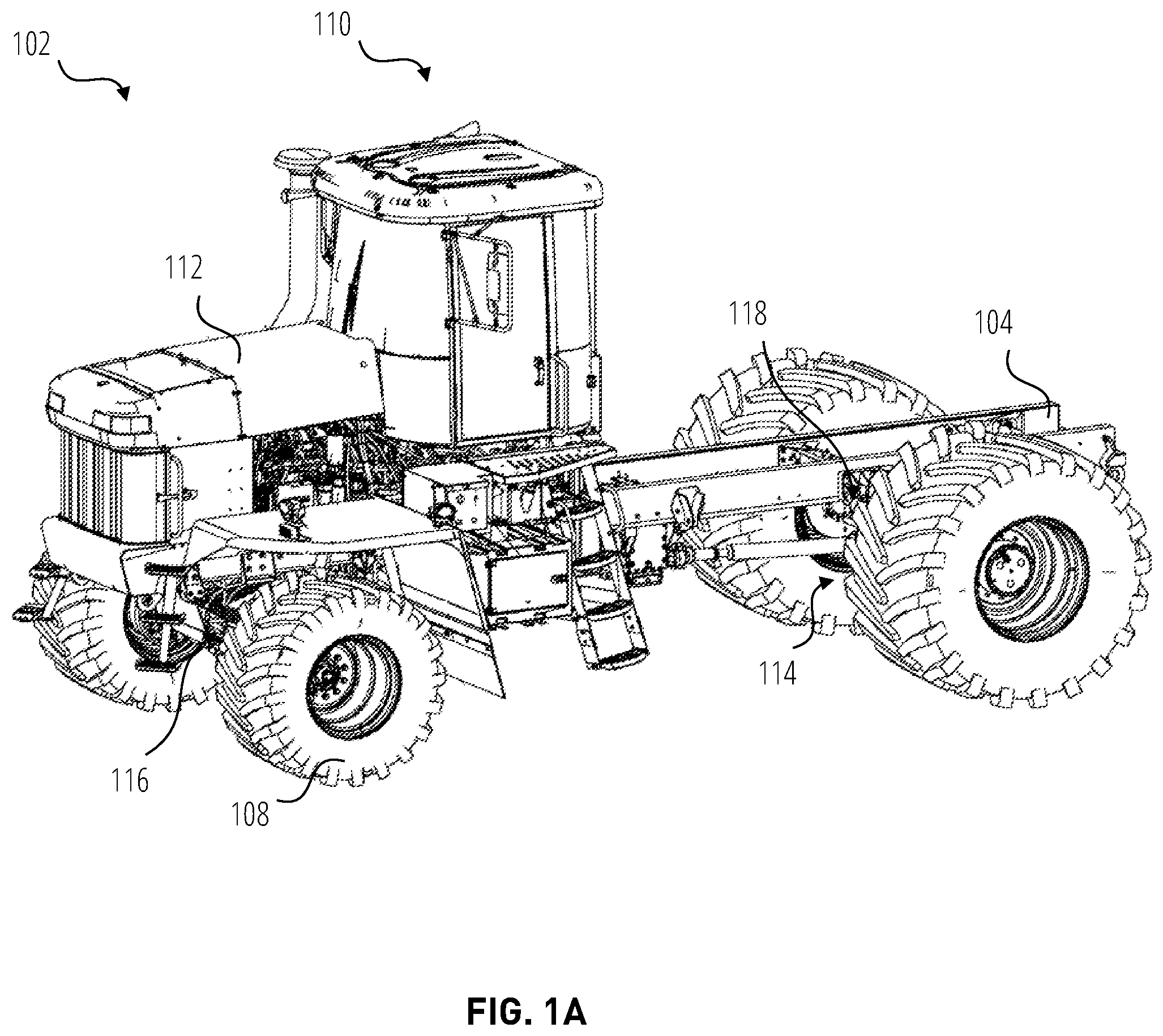 Patent US12613123 Figure 1 – Volume determination system, a vehicle having a volume determination system, and methods of operating such a vehicle