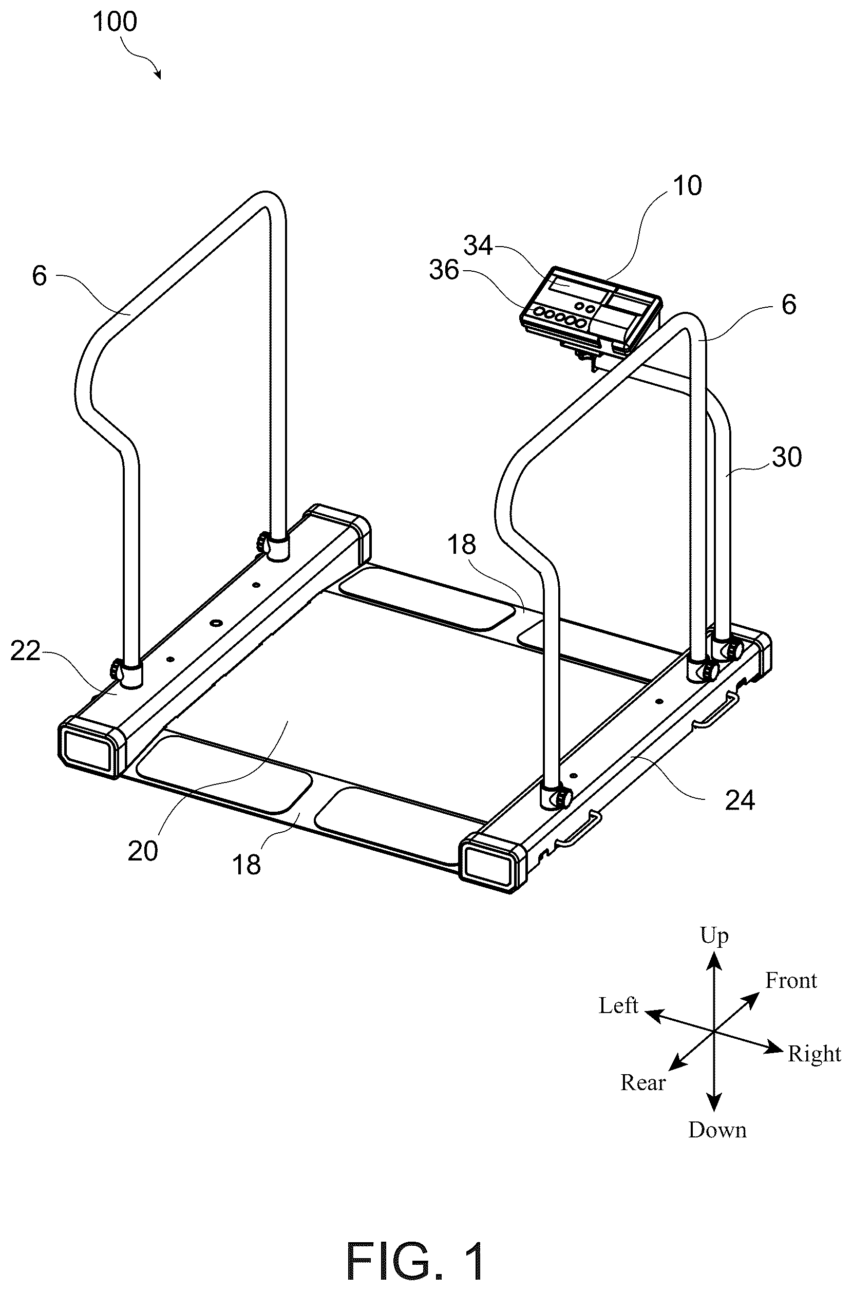 Patent US12613124 Figure 1 – Large weight scale for detecting possibility of bedsore, and bedsore detecting method