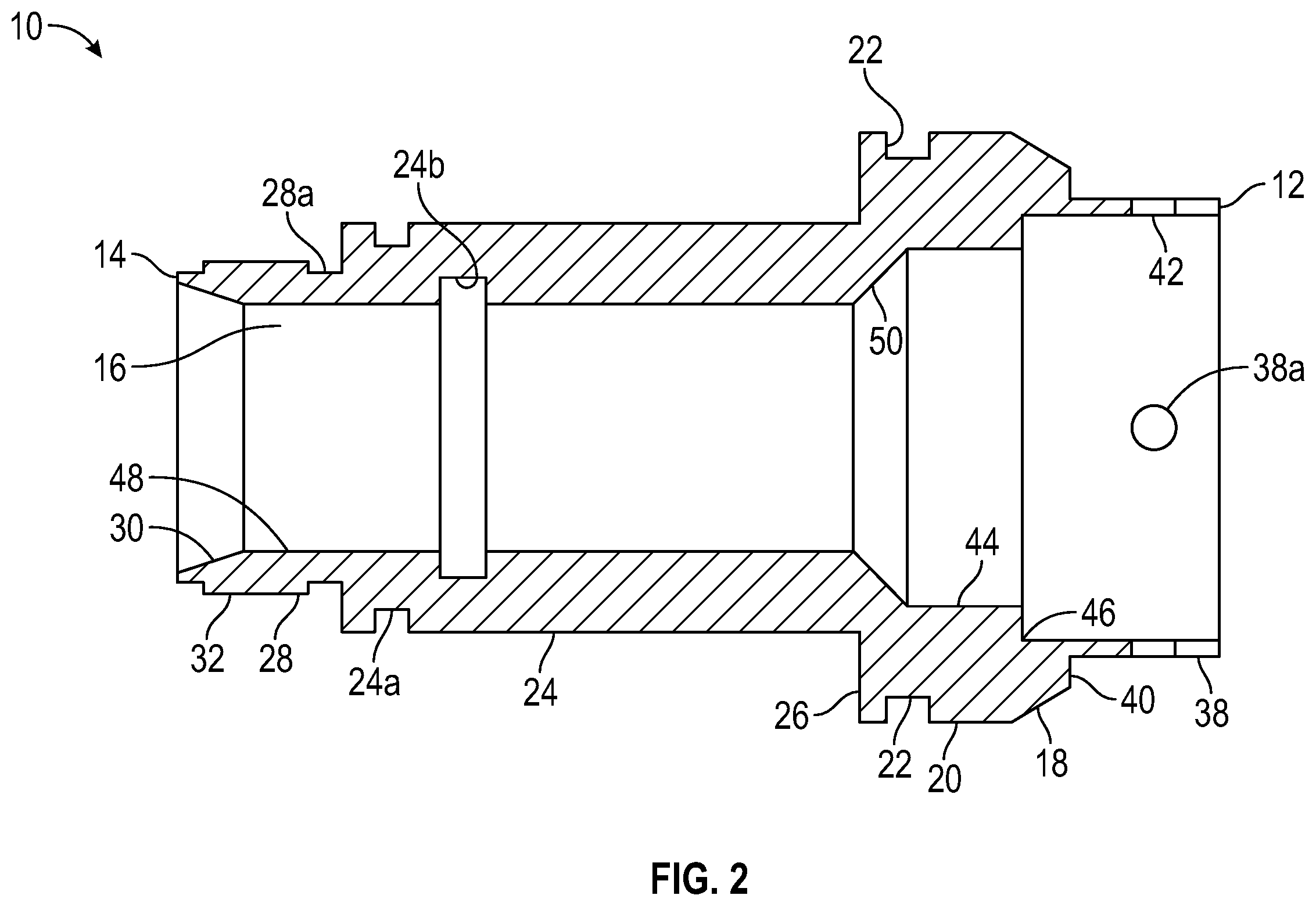 Patent US12613141 Figure 2 – Conical seal fitting and assemblies therewith