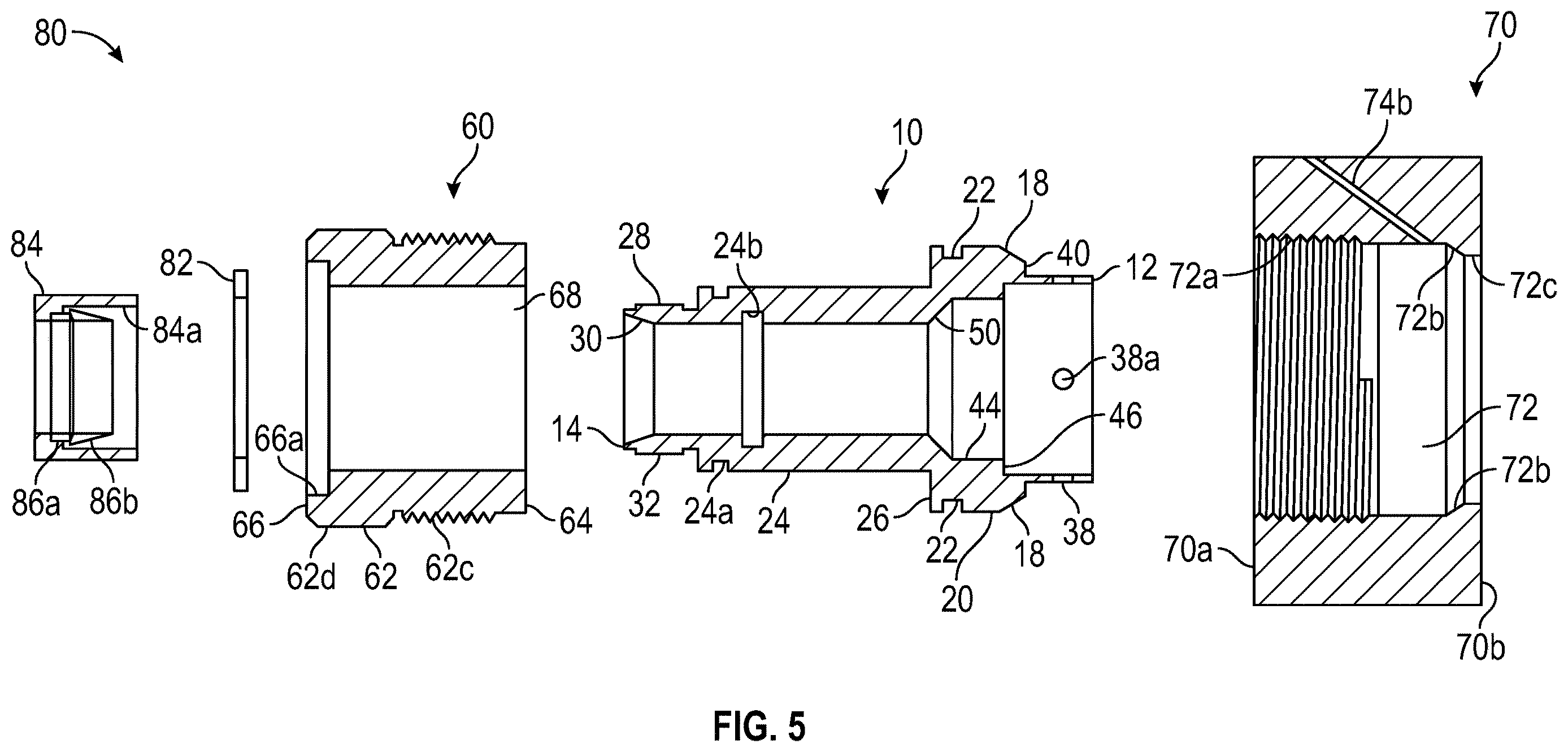 Patent US12613141 Figure 4 – Conical seal fitting and assemblies therewith