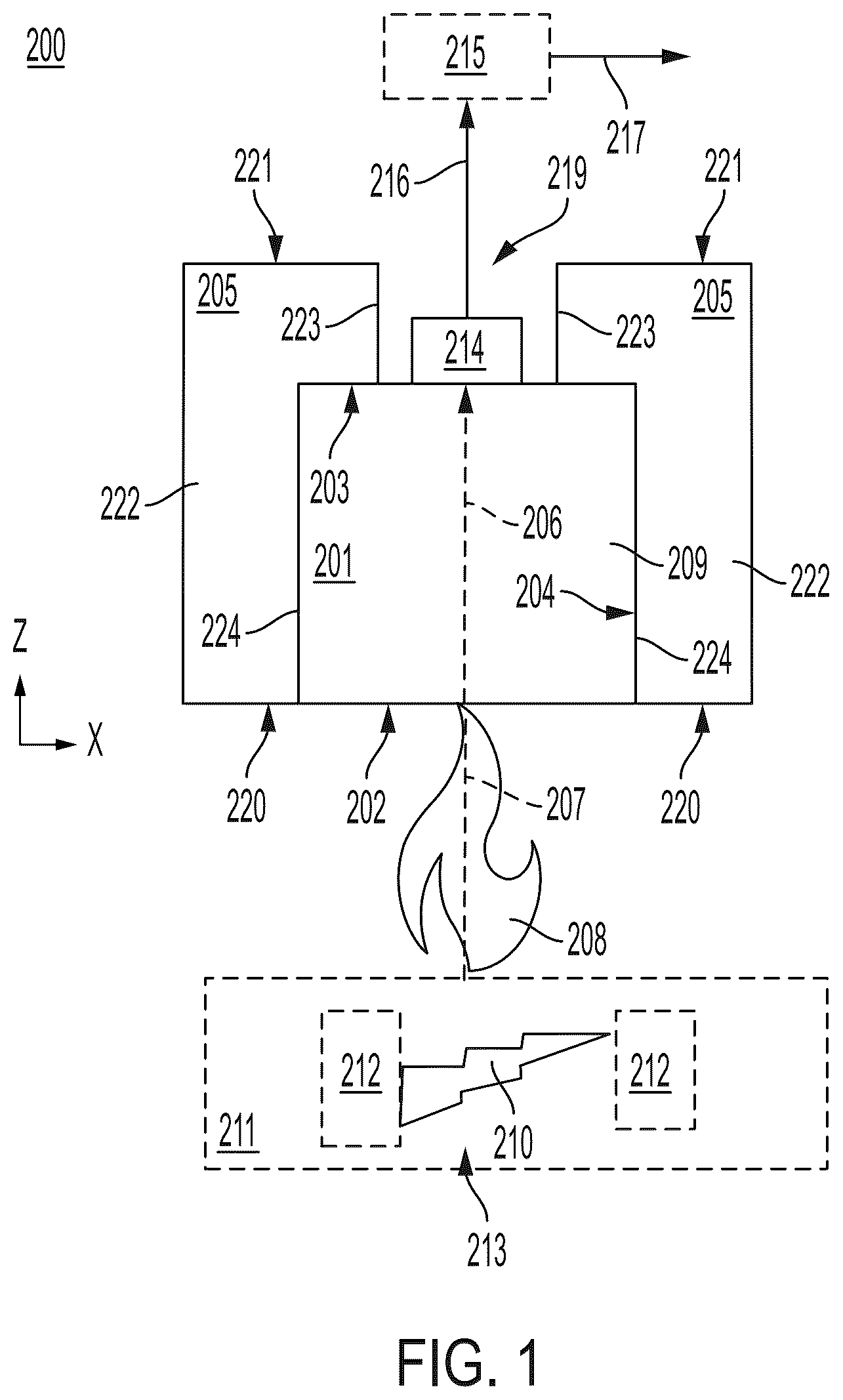 Patent US12613148 Figure 1 – High energy arc-compatible thermal capacitance sensor and measuring heat flux and incident energy of a high energy arc event