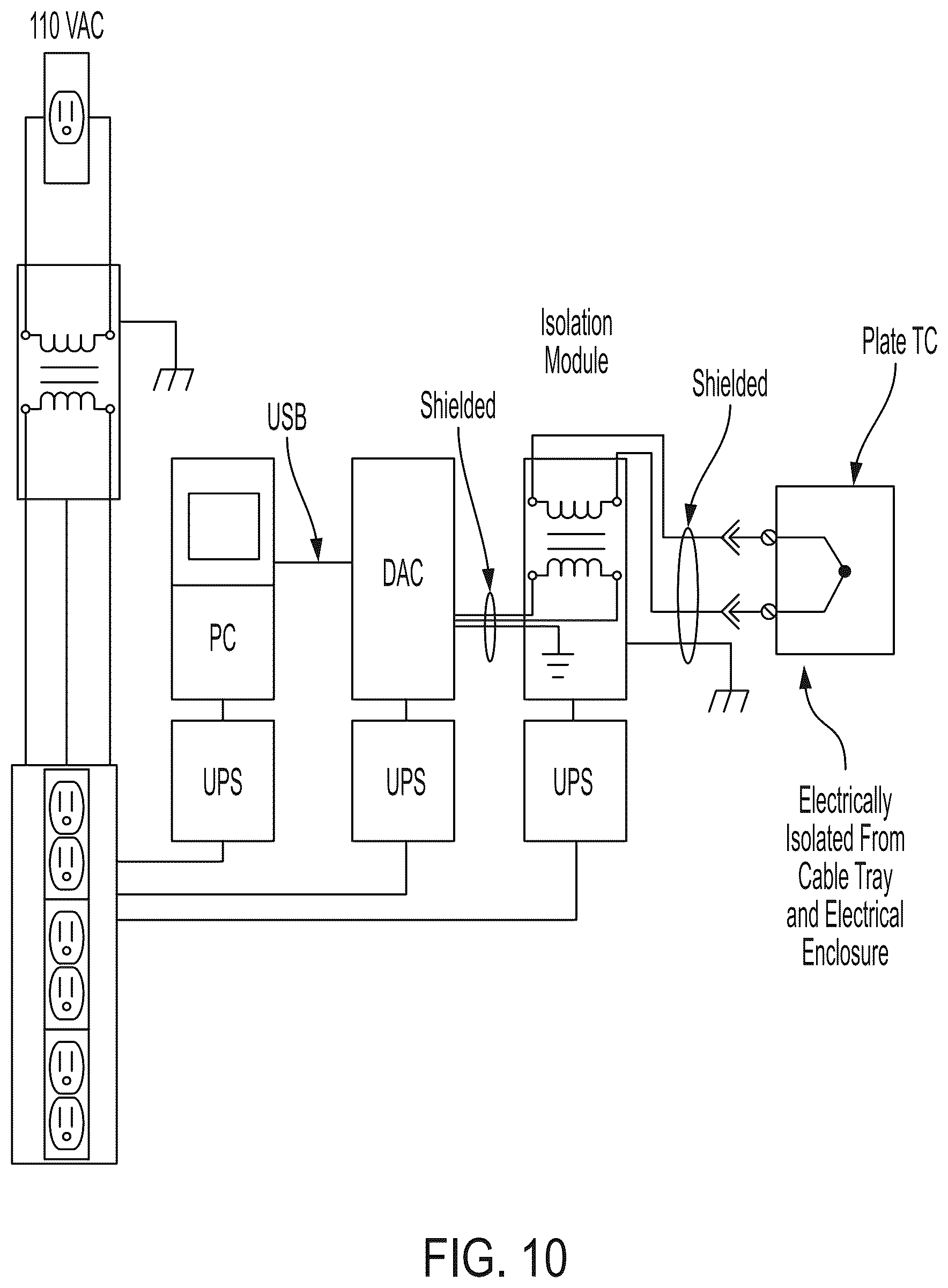 Patent US12613148 Figure 10 – High energy arc-compatible thermal capacitance sensor and measuring heat flux and incident energy of a high energy arc event