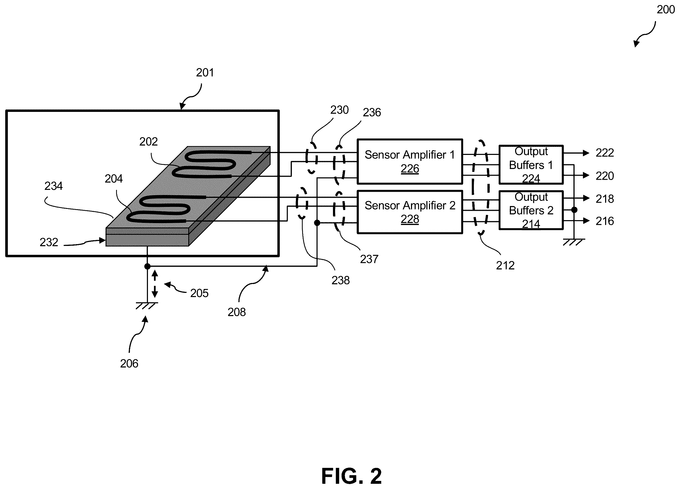 Patent US12613149 Figure 3 – Integrated strain and piezoelectric sensor system
