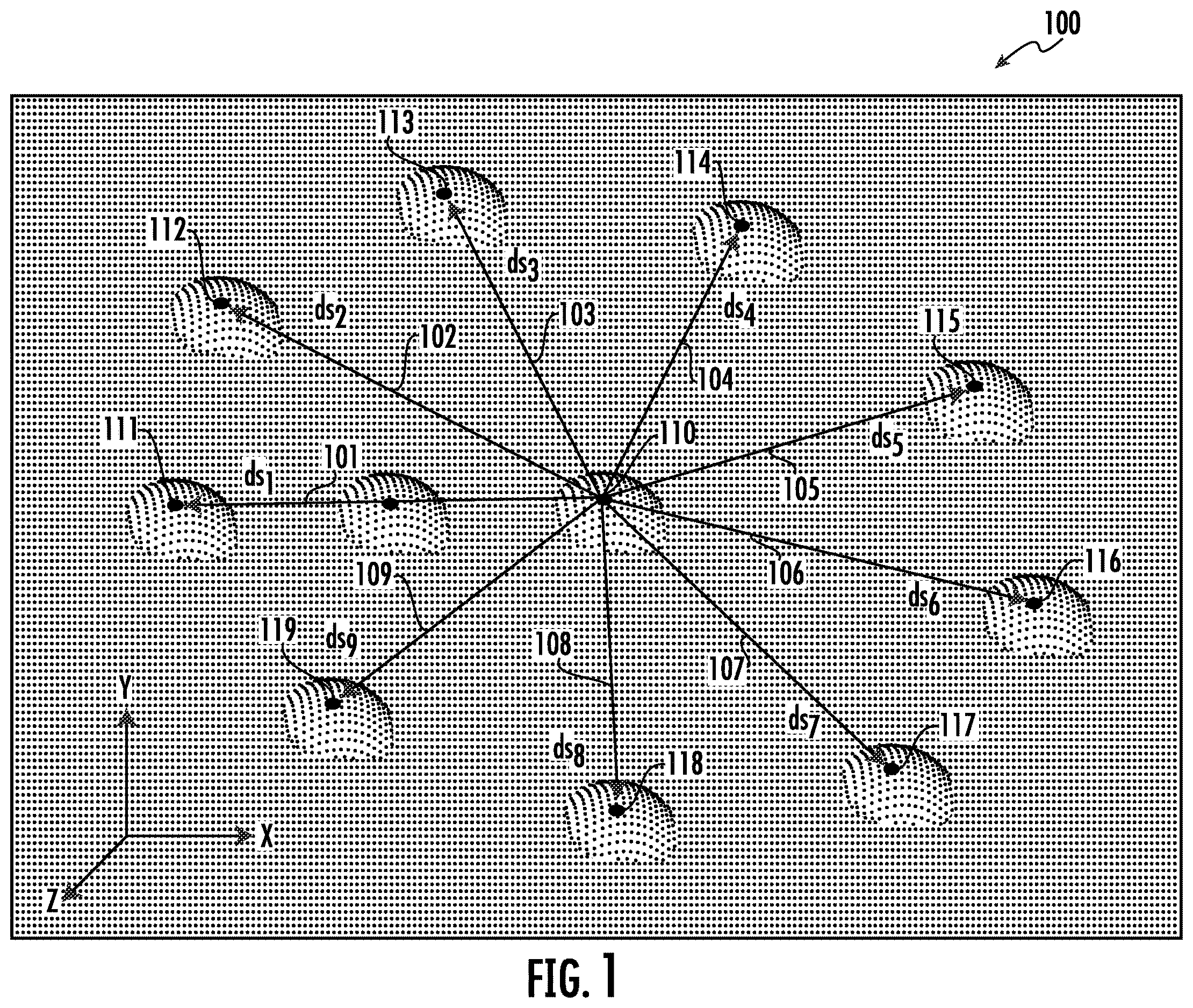 Patent US12613152 Figure 1 – Methods, systems, and computer readable media for utilizing digital replication to measure structural deformation