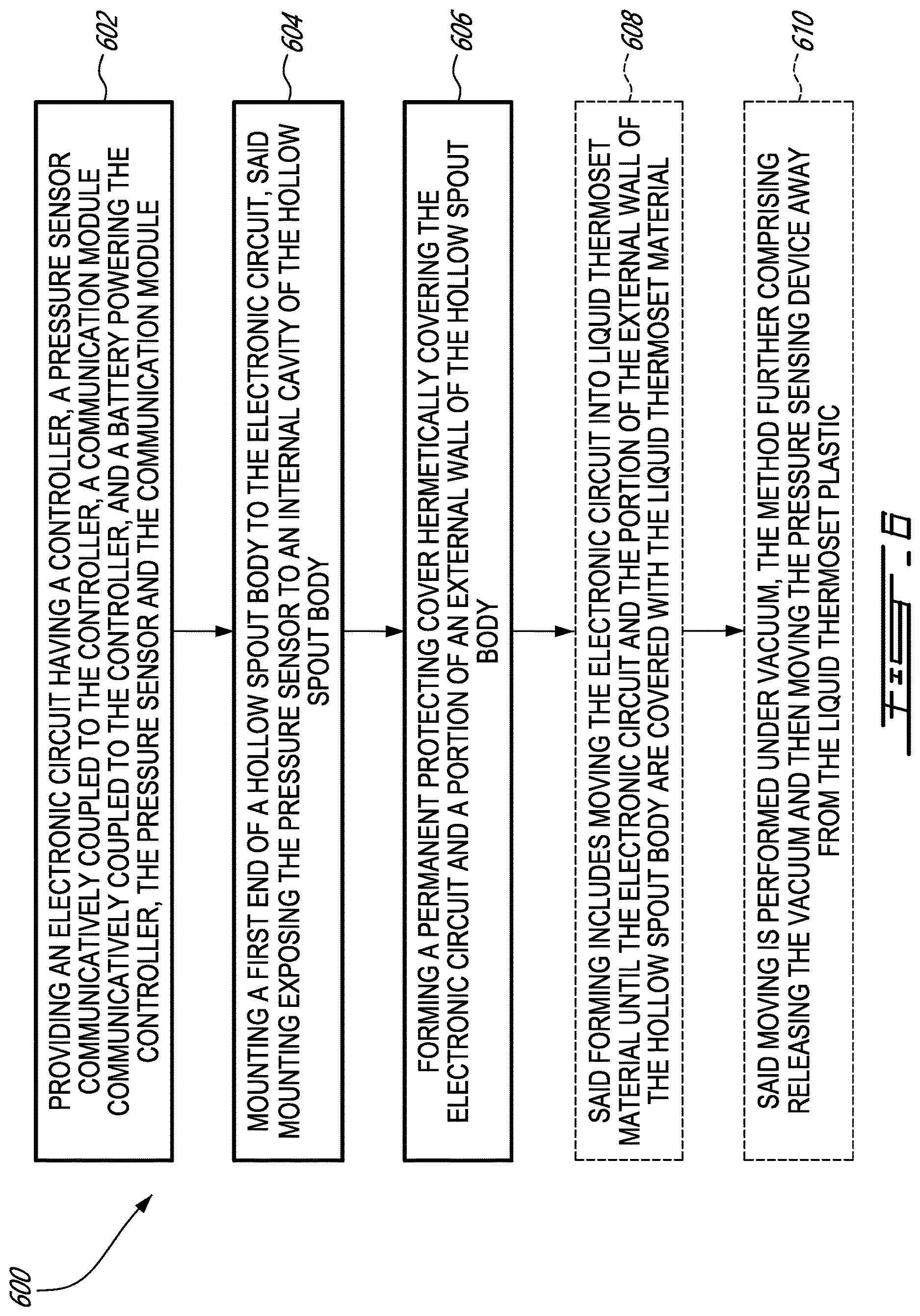 Patent US12613156 Figure 7 – Pressure sensing device for a sap collection system, method of manufacturing same, and method of locating sap collection faults using same