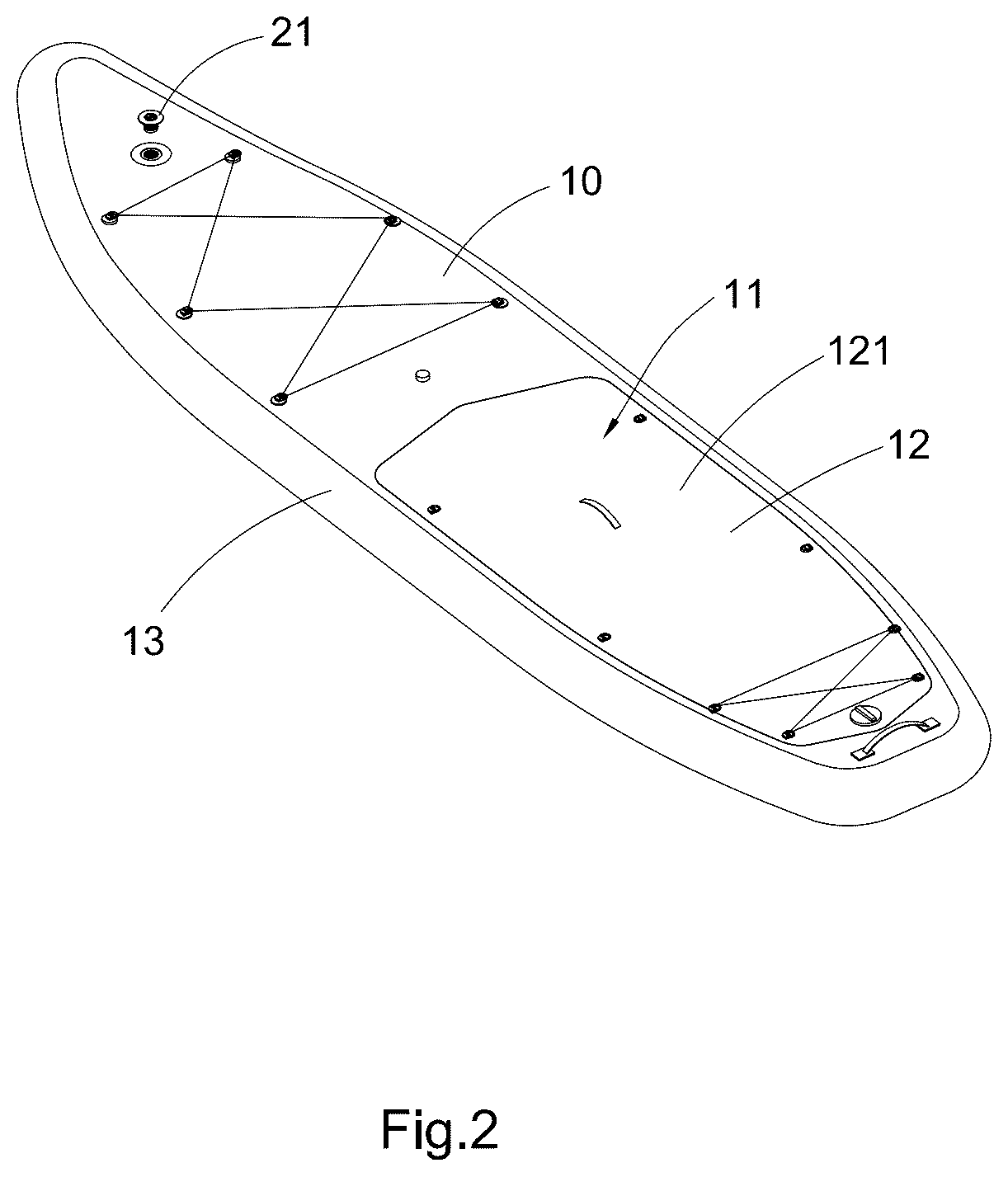 Patent US12613157 Figure 2 – Inflatable water sports apparatus with electronic barometer device