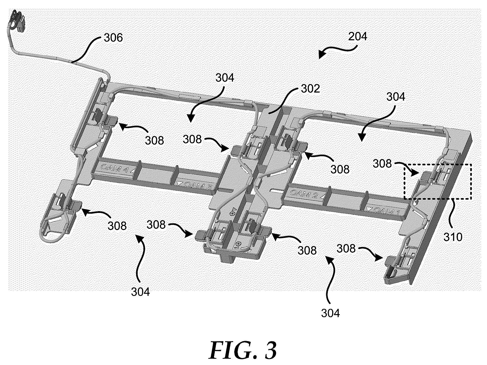 Patent US12613158 Figure 3 – Leak detection component for a liquid cooling system