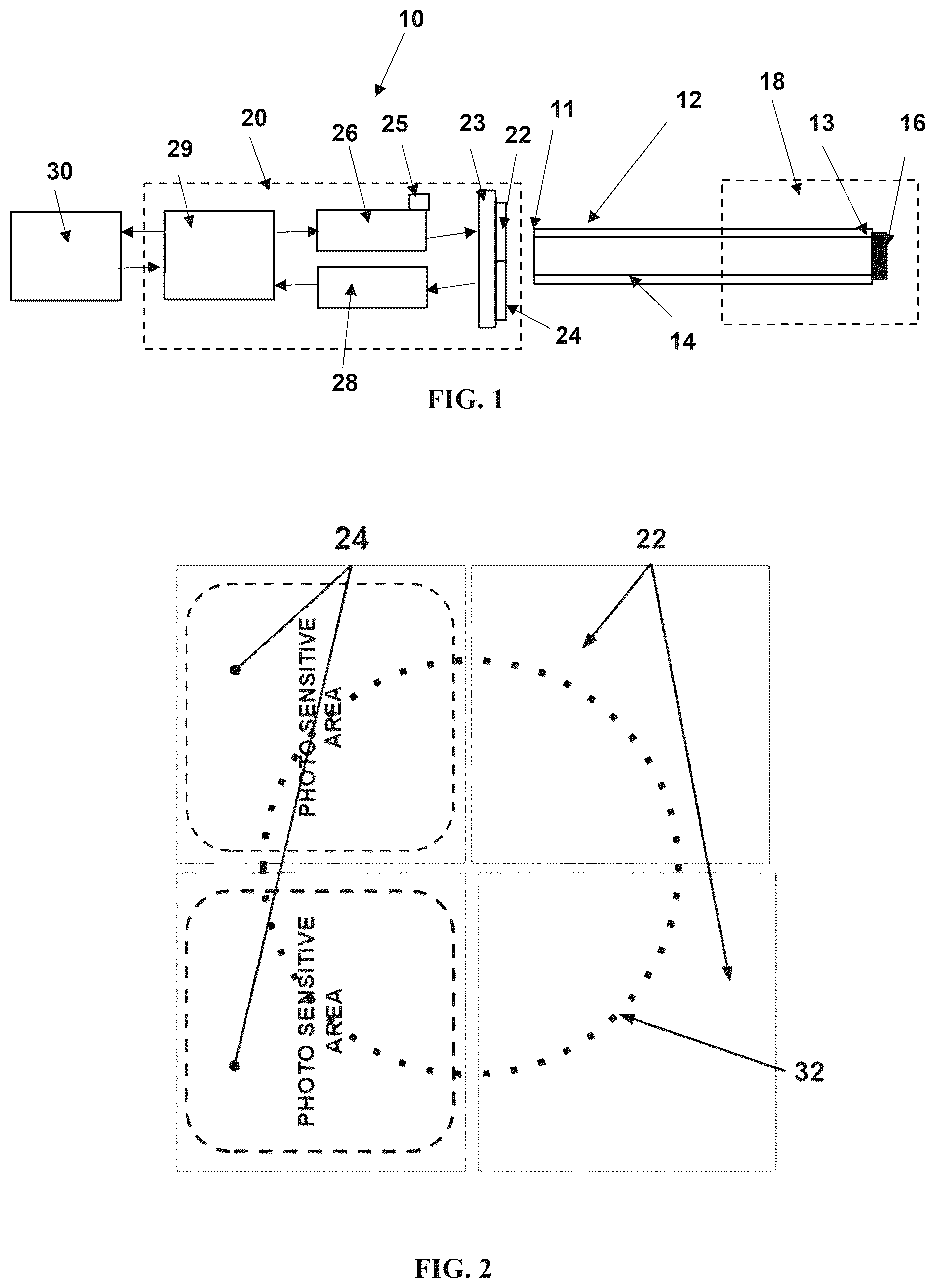 Patent US12613161 Figure 1 – Photoluminescent temperature measurement system