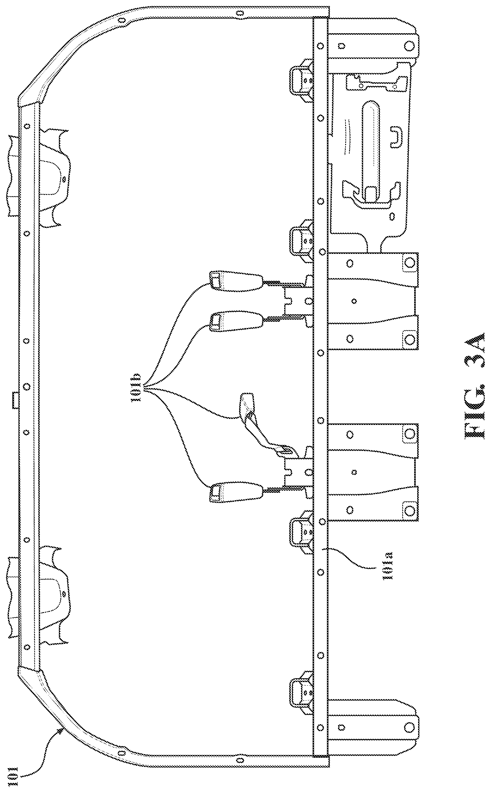 Patent US12613162 Figure 3 – Test fixture with tunable stroke and resistance to vehicle seat movement during testing