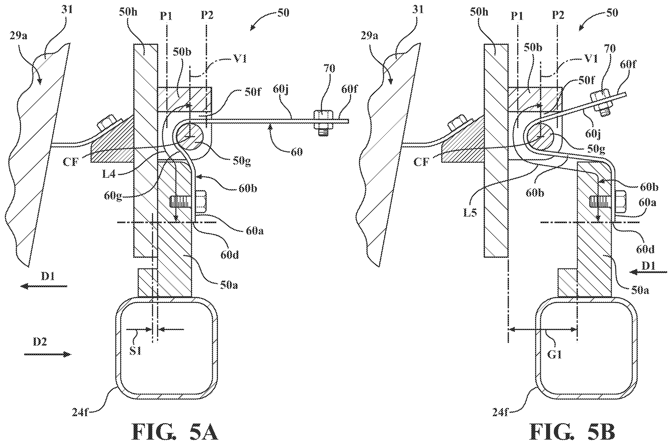Patent US12613162 Figure 6 – Test fixture with tunable stroke and resistance to vehicle seat movement during testing