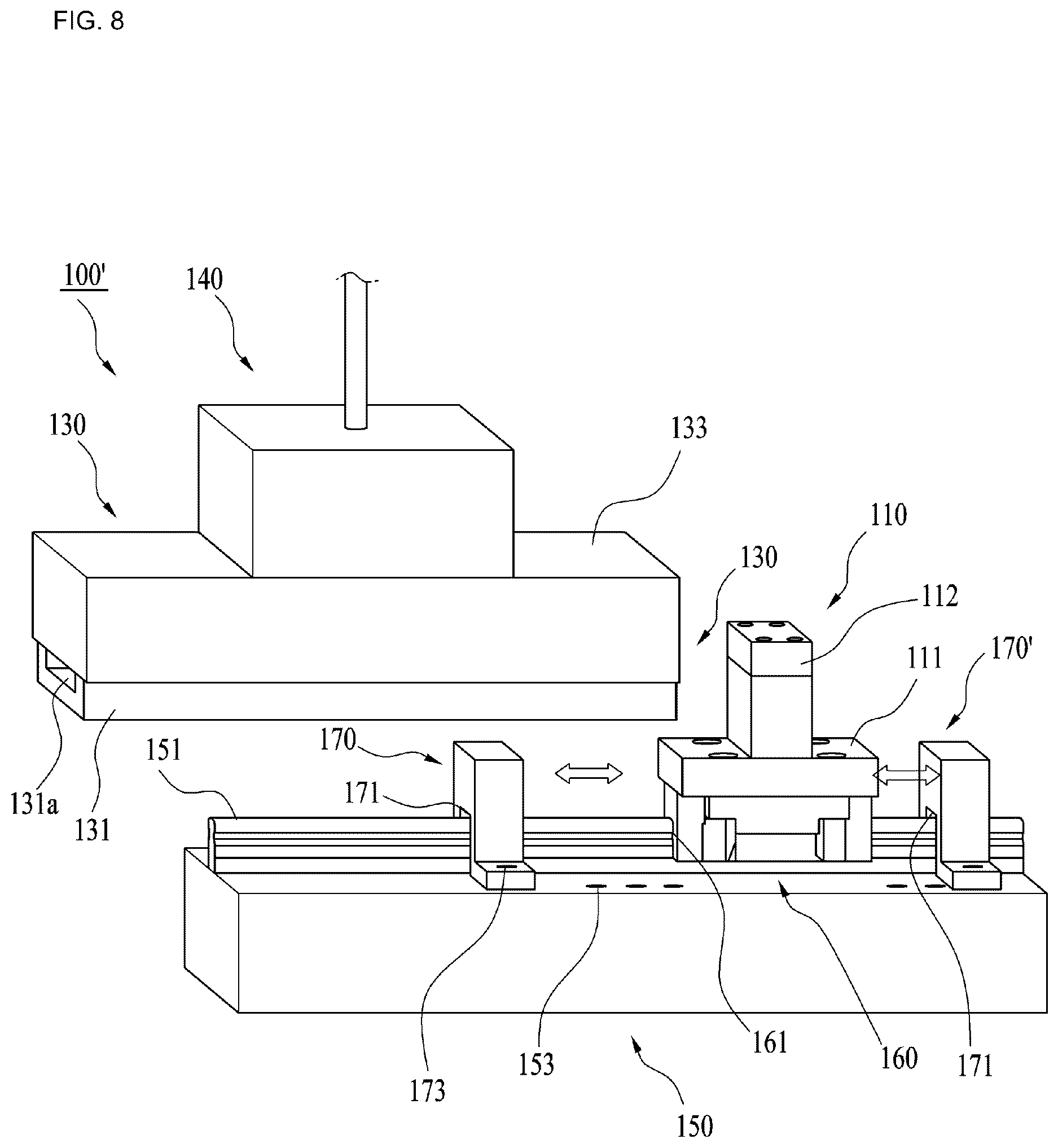 Patent US12613171 Figure 8 – Battery cell strength test jig and battery cell strength test device