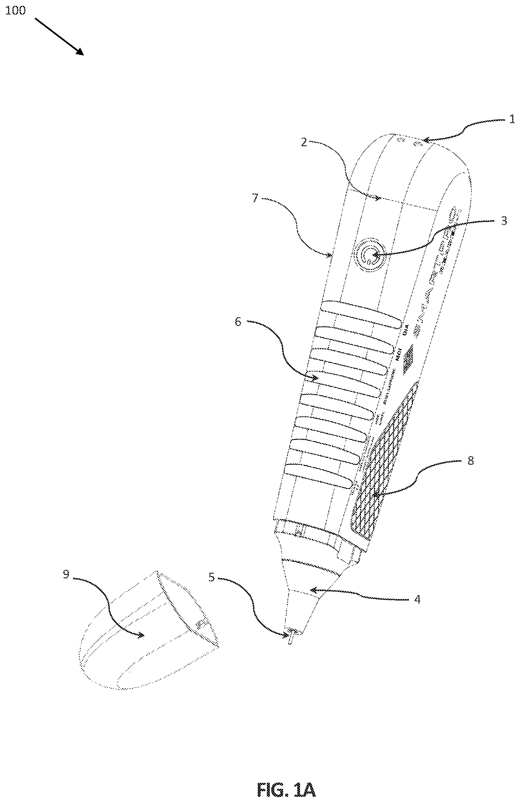 Patent US12613185 Figure 1 – Gemstone multi-tester instrument with removable probe