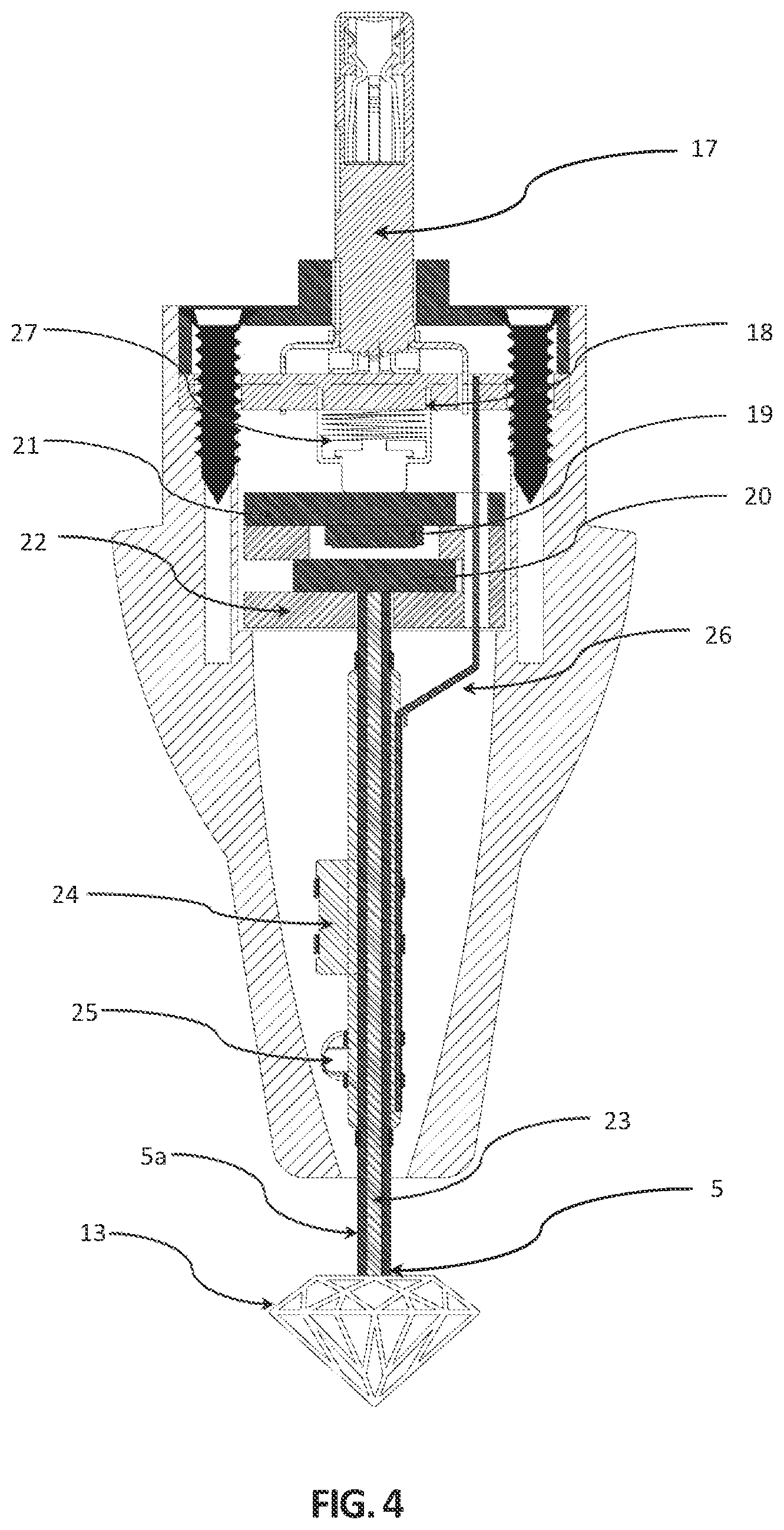 Patent US12613185 Figure 4 – Gemstone multi-tester instrument with removable probe