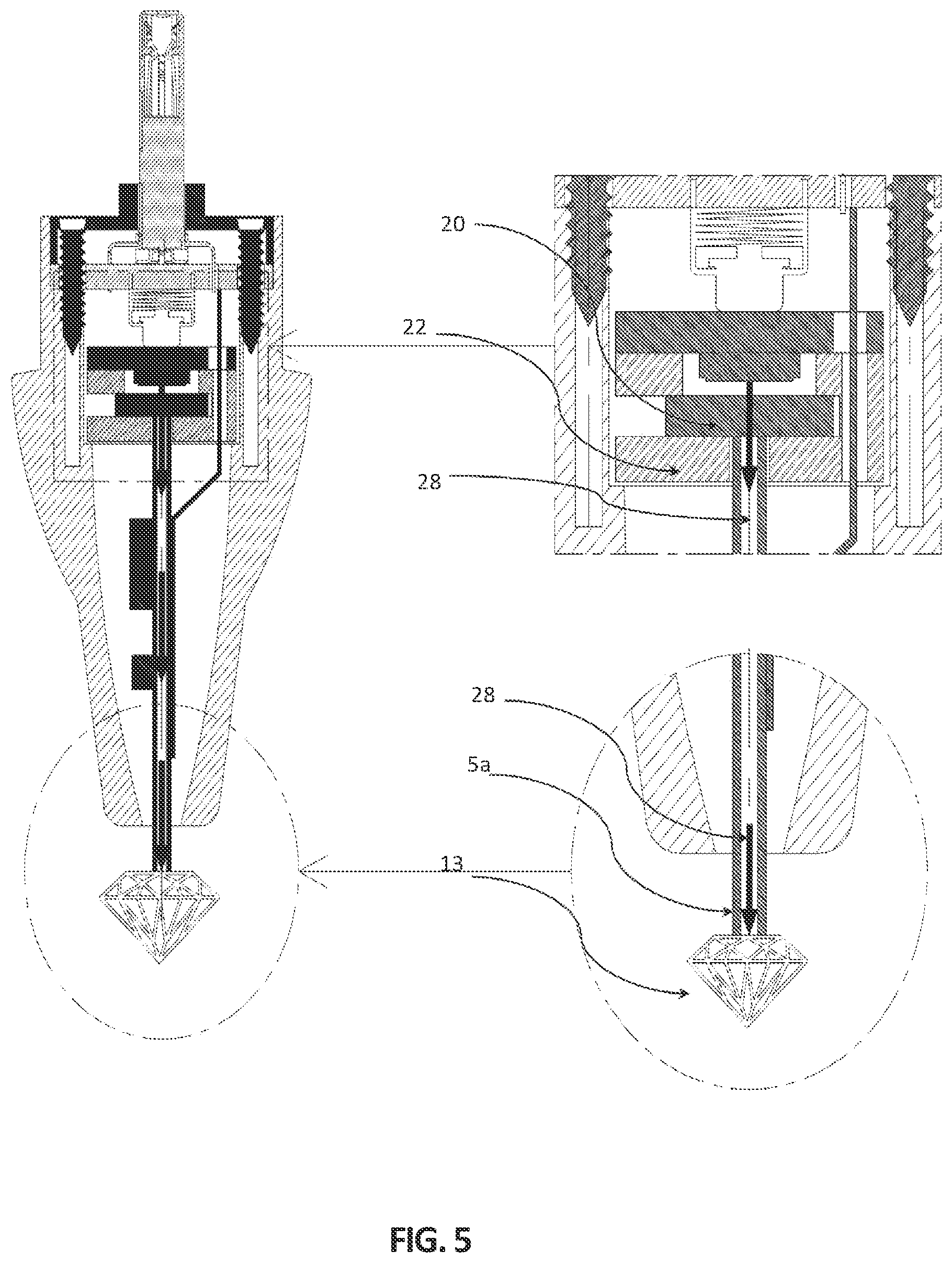 Patent US12613185 Figure 5 – Gemstone multi-tester instrument with removable probe