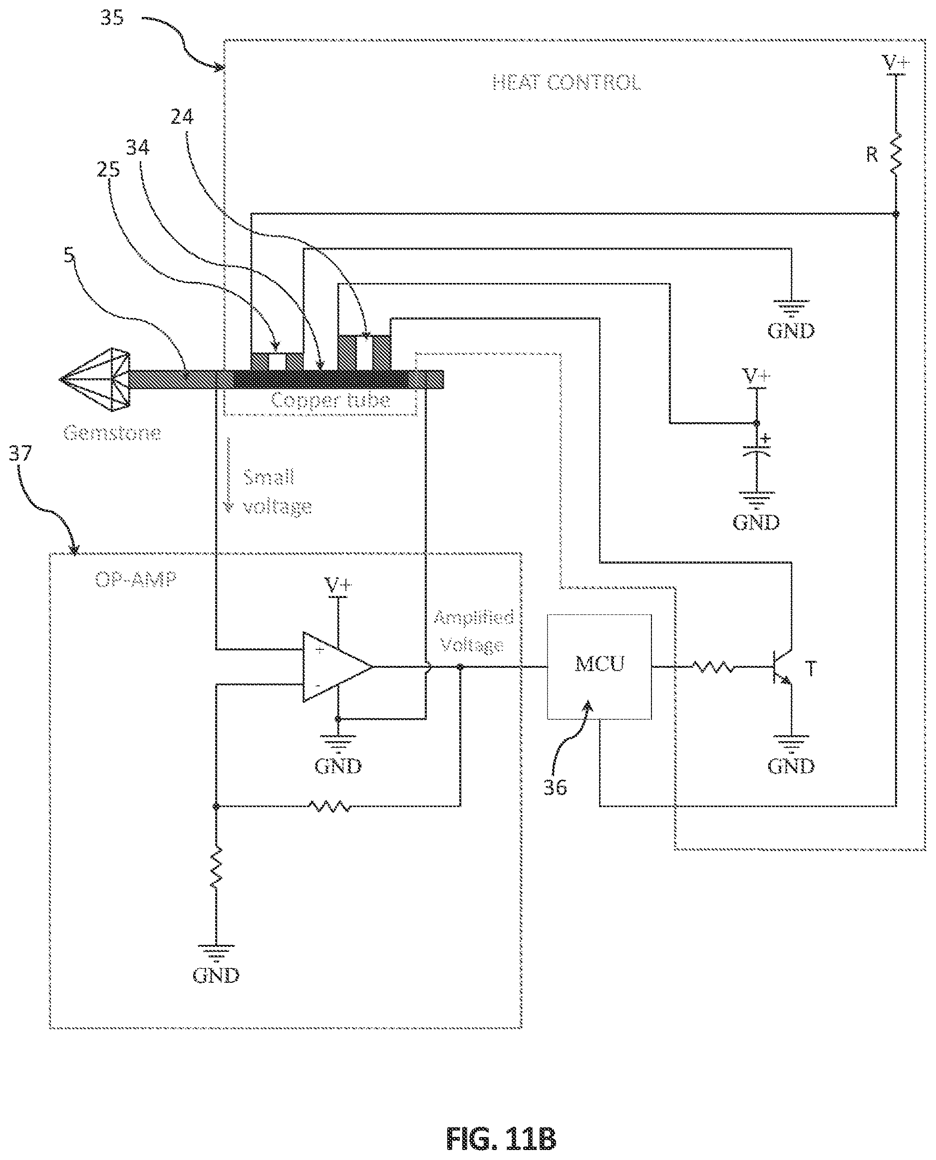Patent US12613185 Figure 14 – Gemstone multi-tester instrument with removable probe