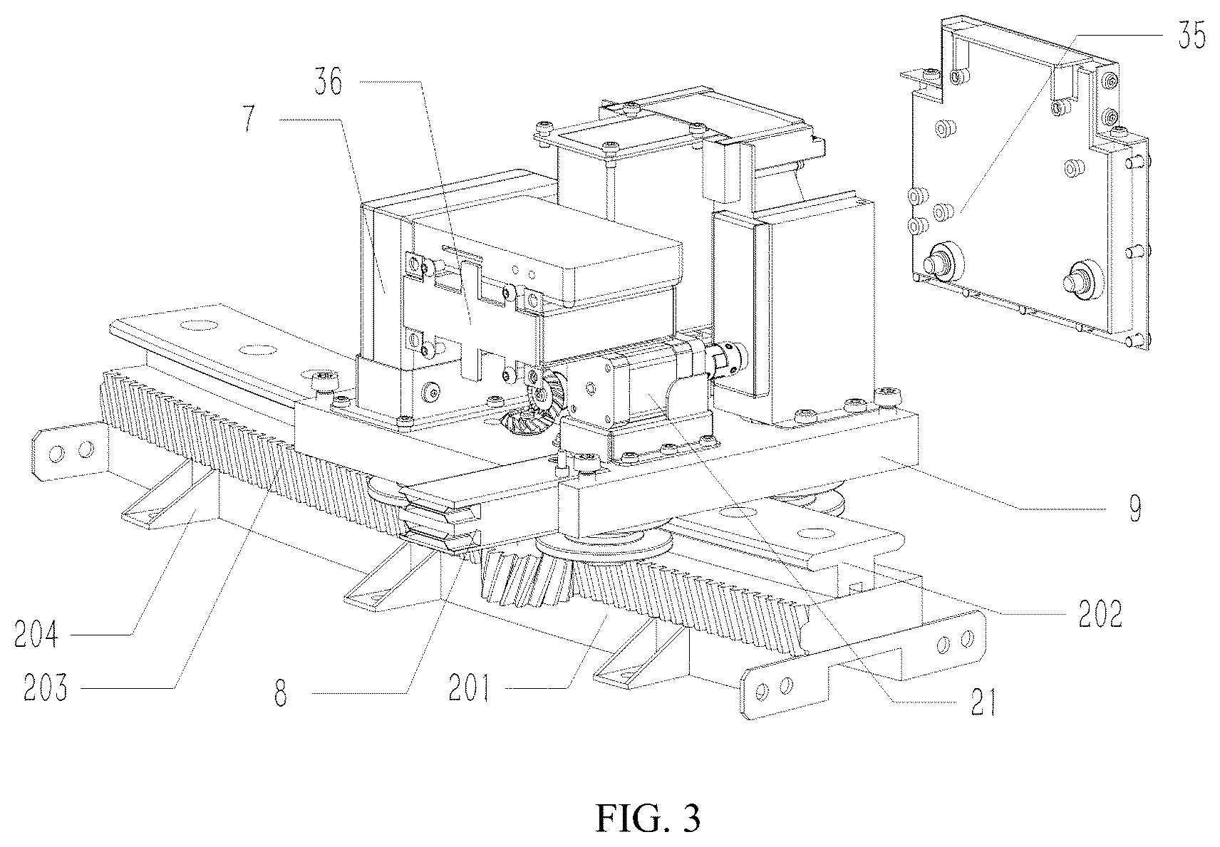 Patent US12613199 Figure 3 – Movable visual inspection device for shield machines