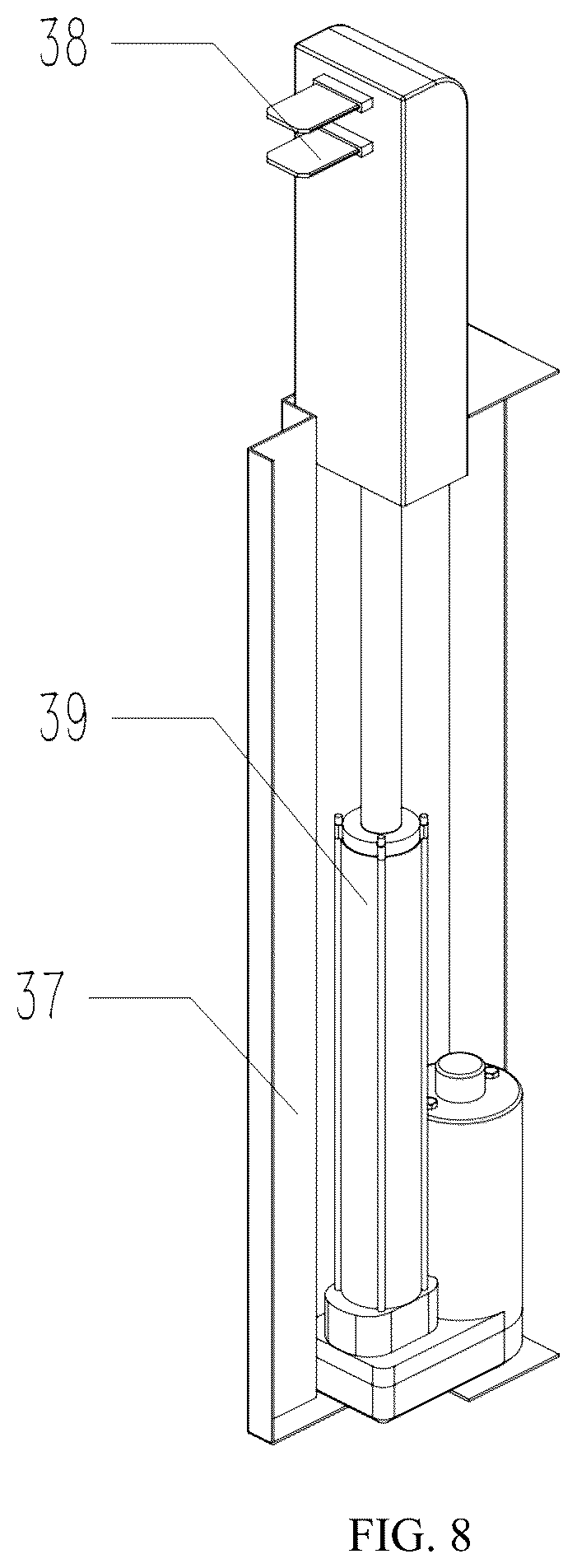 Patent US12613199 Figure 8 – Movable visual inspection device for shield machines
