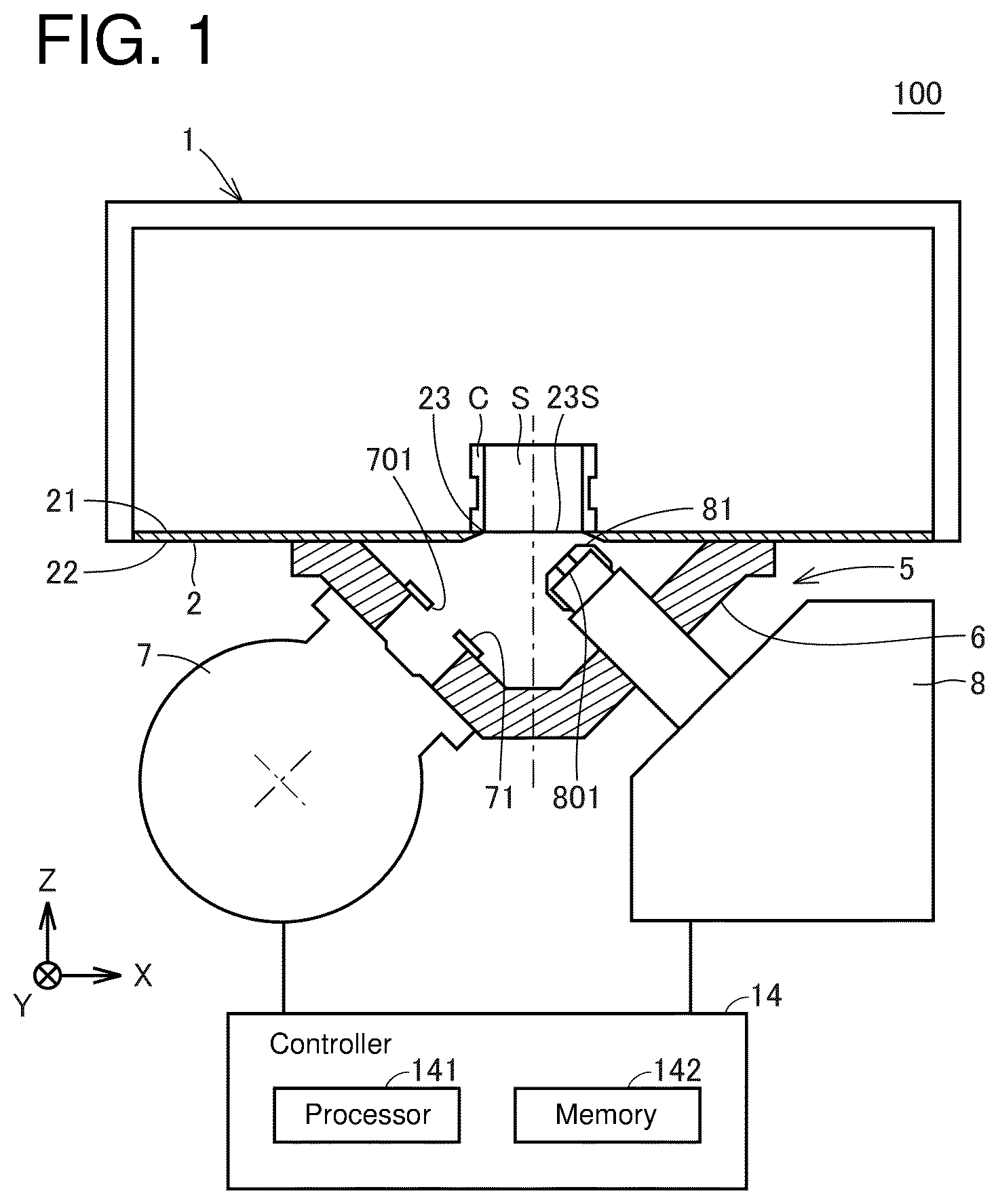 Patent US12613203 Figure 1 – X-ray fluorescence analyzer