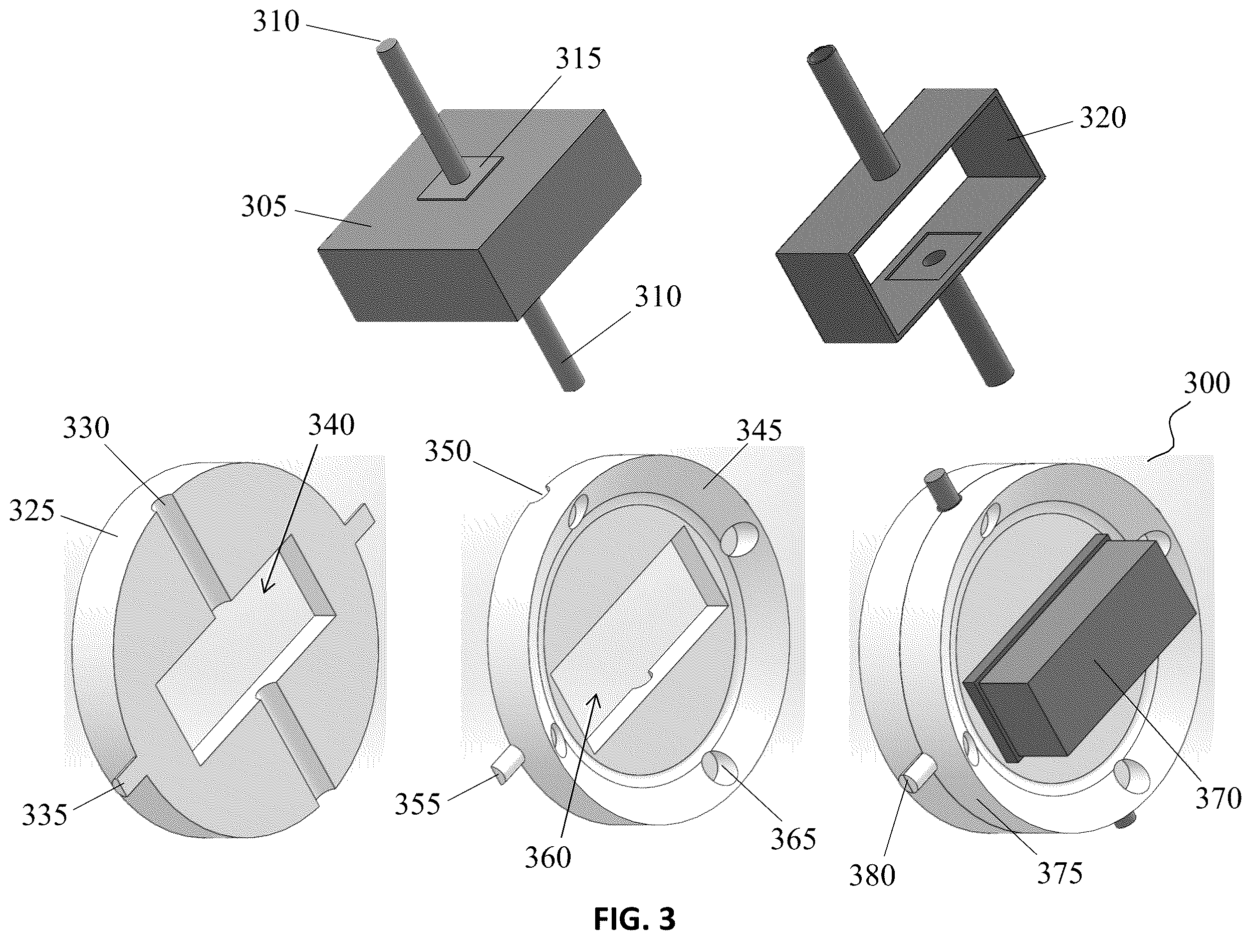 Patent US12613209 Figure 3 – Embedded sensor system for measurement and monitoring of the pore solution electrical resistivity in concrete materials and structures