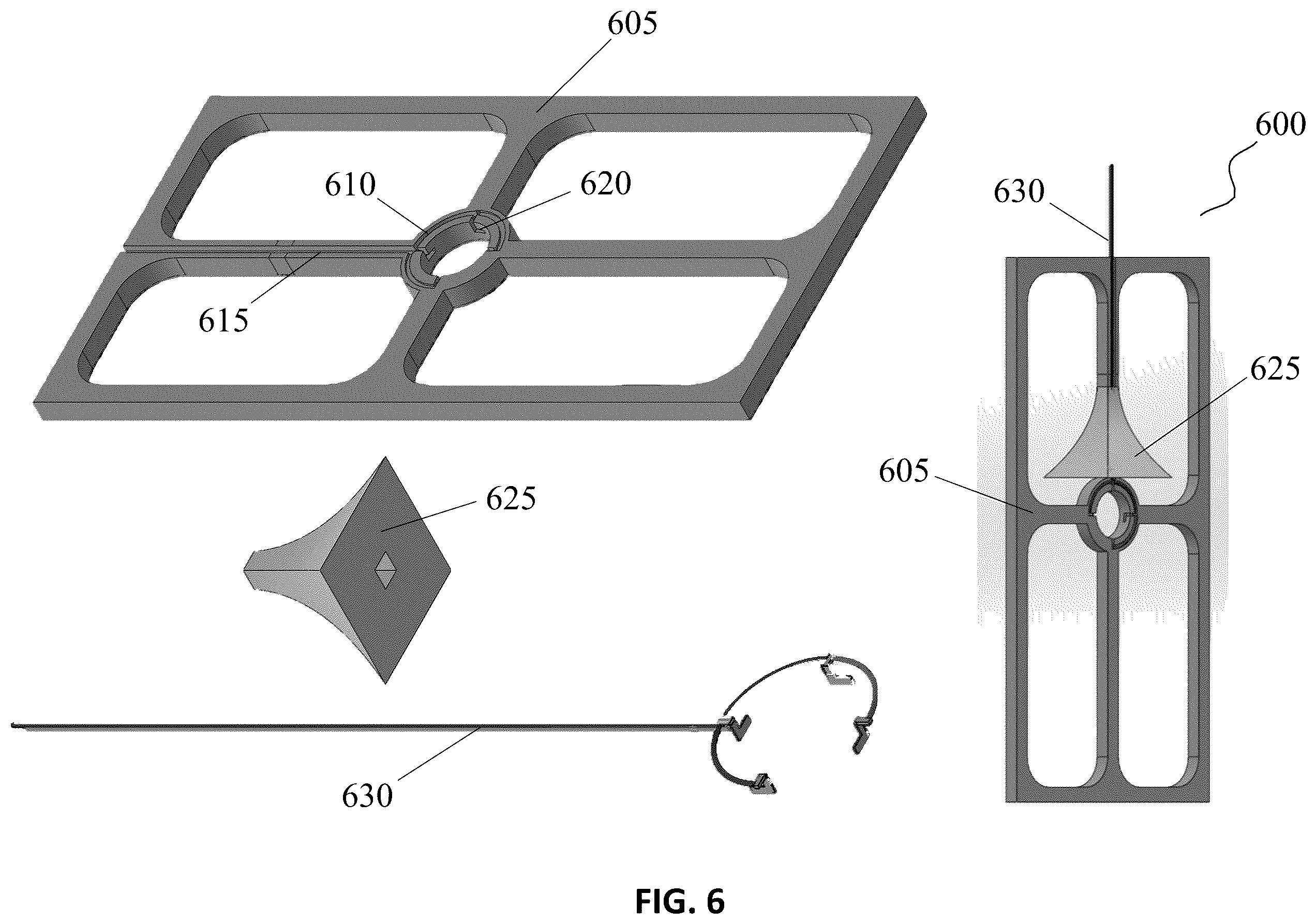 Patent US12613209 Figure 6 – Embedded sensor system for measurement and monitoring of the pore solution electrical resistivity in concrete materials and structures