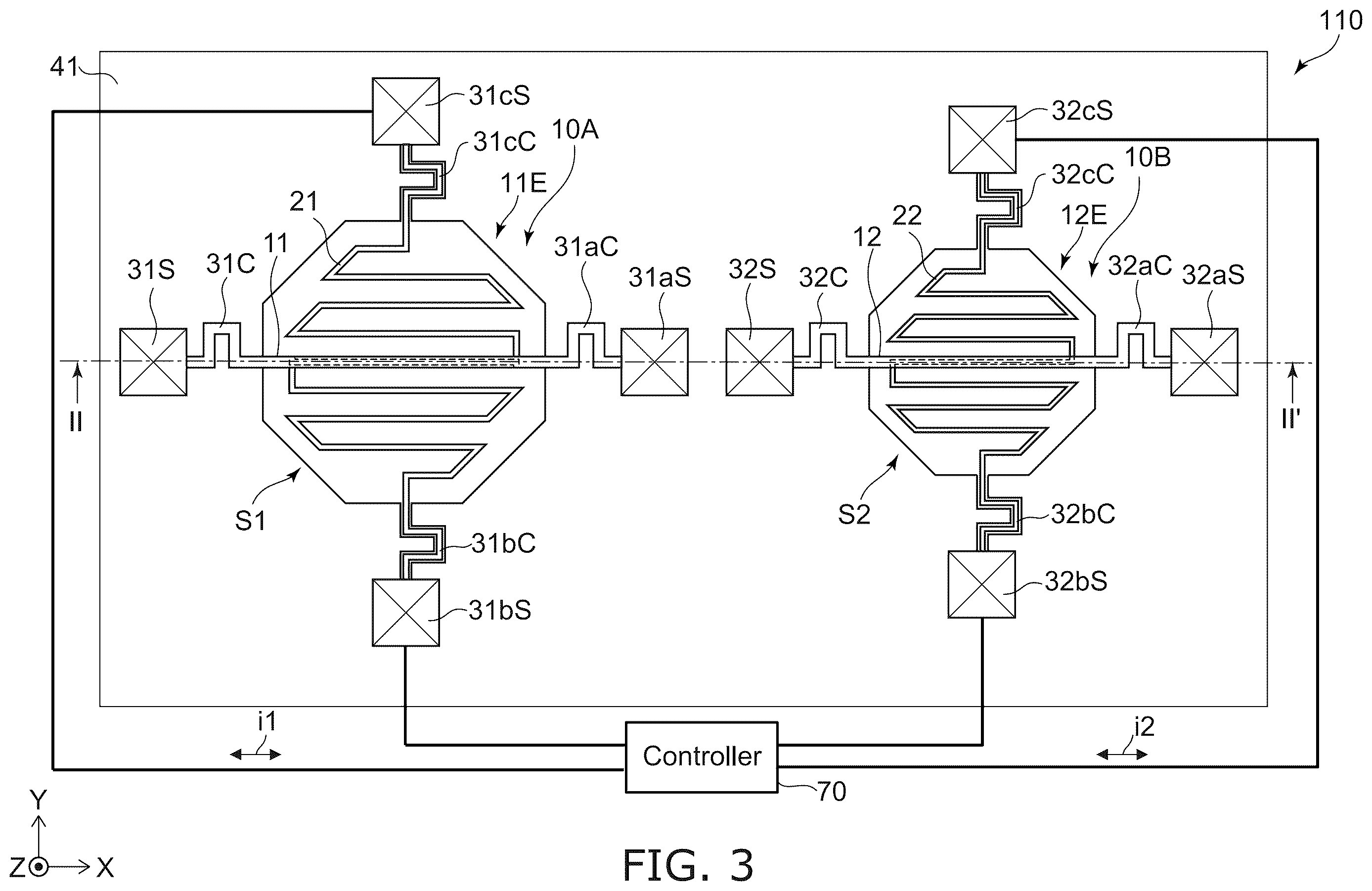 Patent US12613210 Figure 3 – Sensor system and gas system