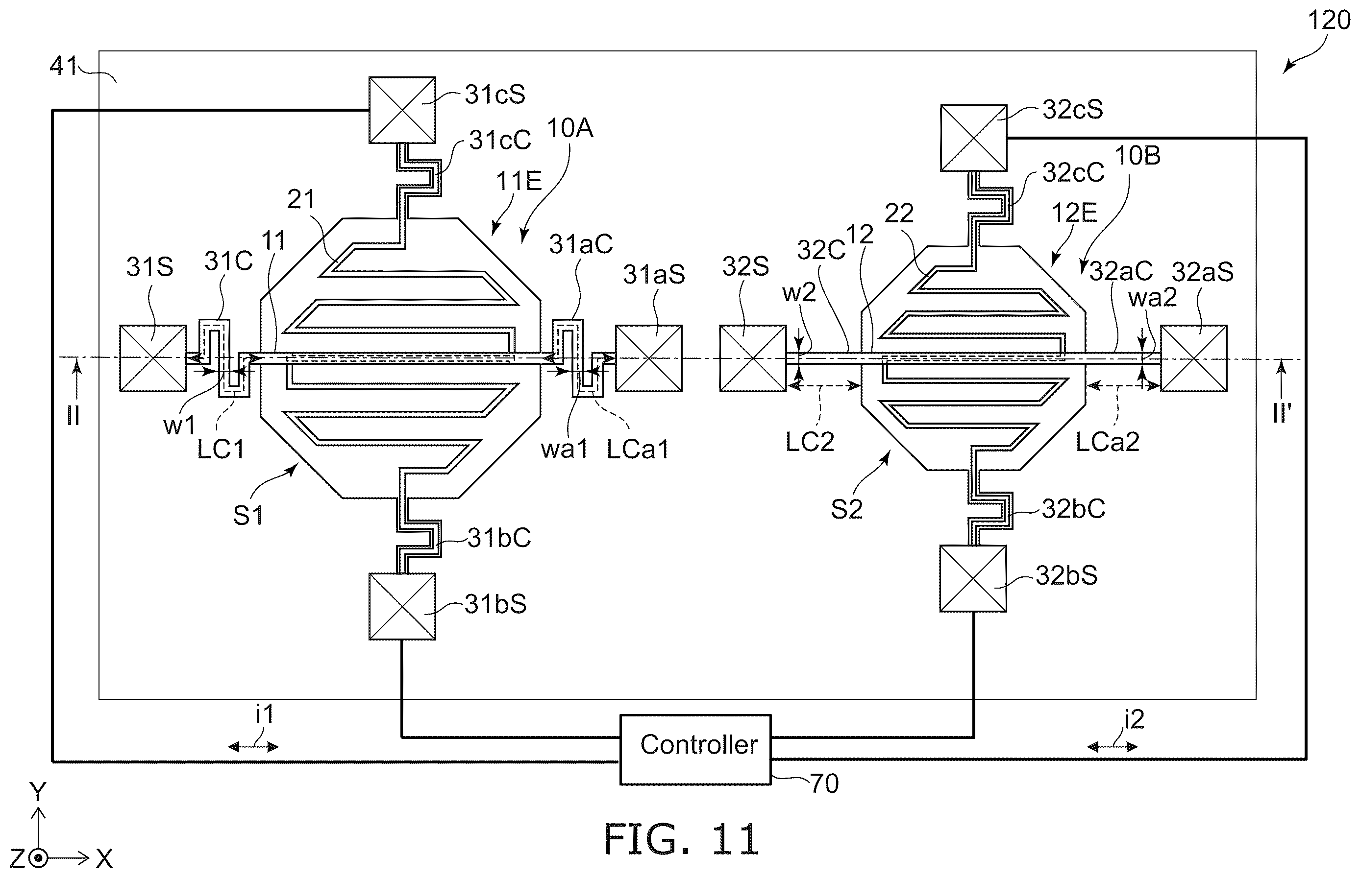 Patent US12613210 Figure 11 – Sensor system and gas system