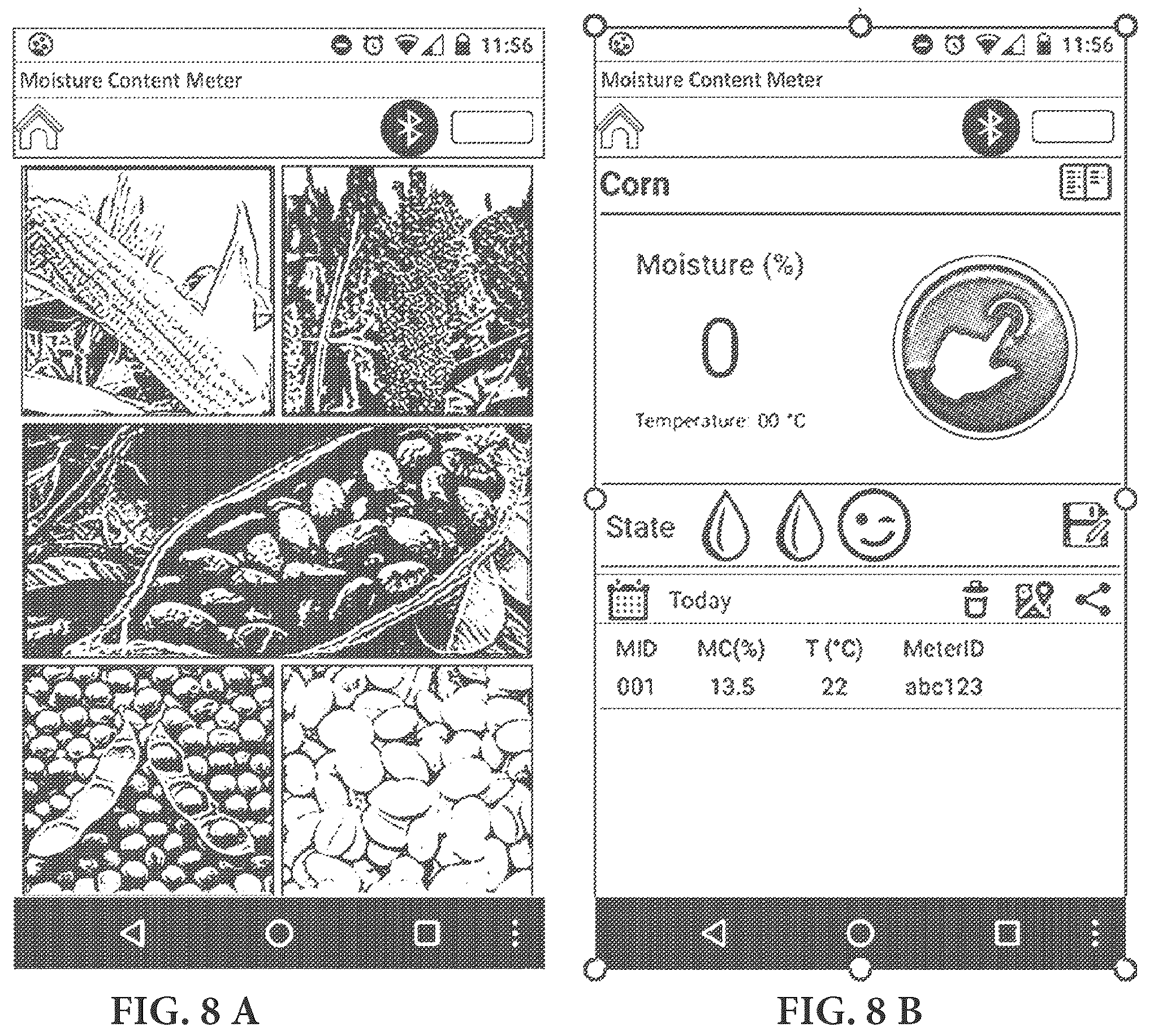 Patent US12613211 Figure 6 – Grain moisture meter networked to smartphones
