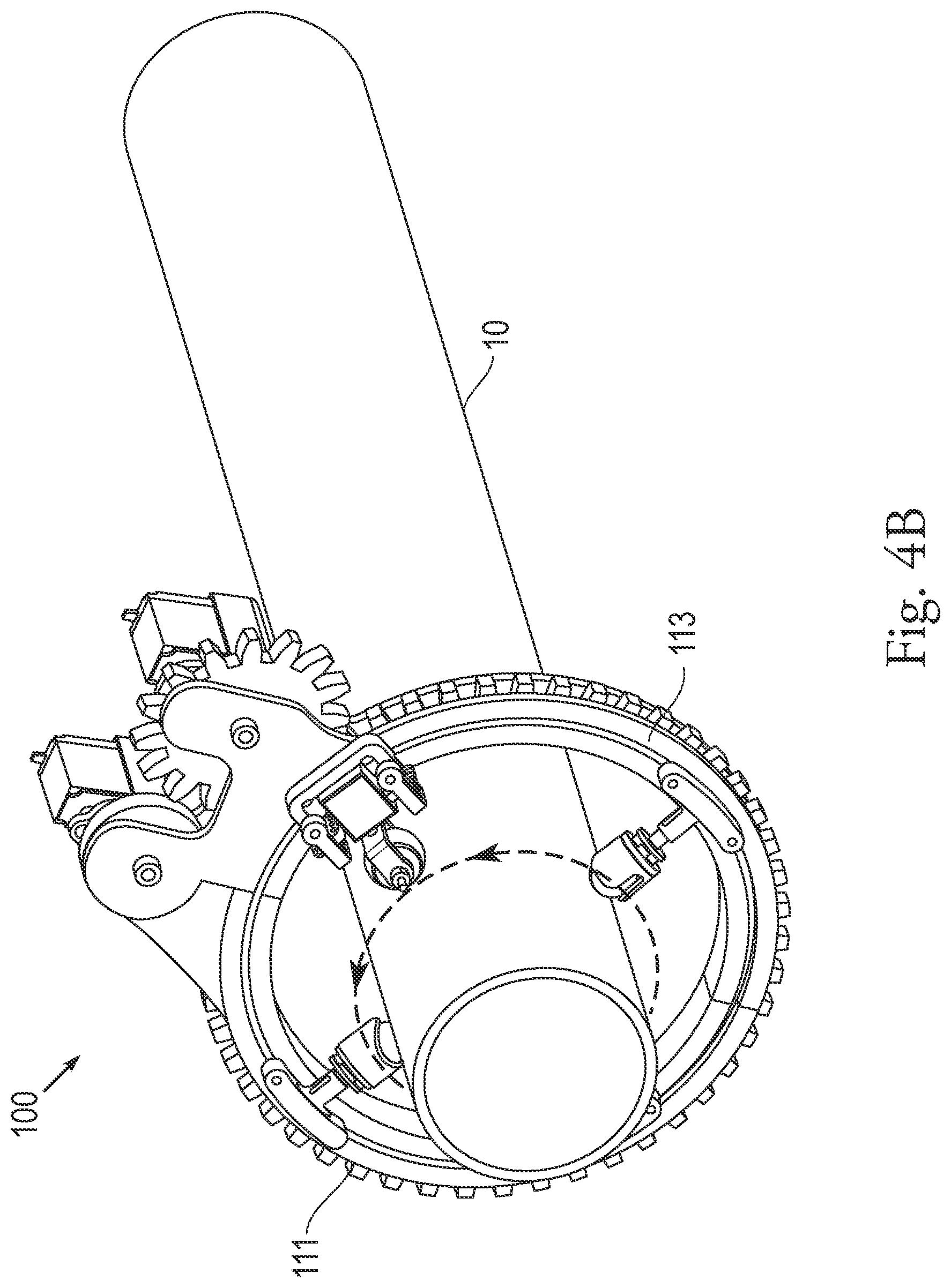 Patent US12613225 Figure 5 – Motorized cuffing mechanism for ultrasound inspection