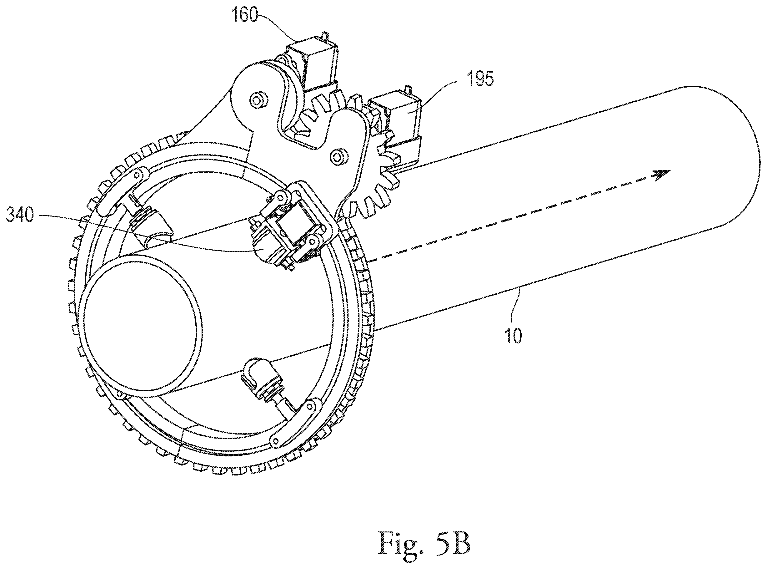 Patent US12613225 Figure 7 – Motorized cuffing mechanism for ultrasound inspection