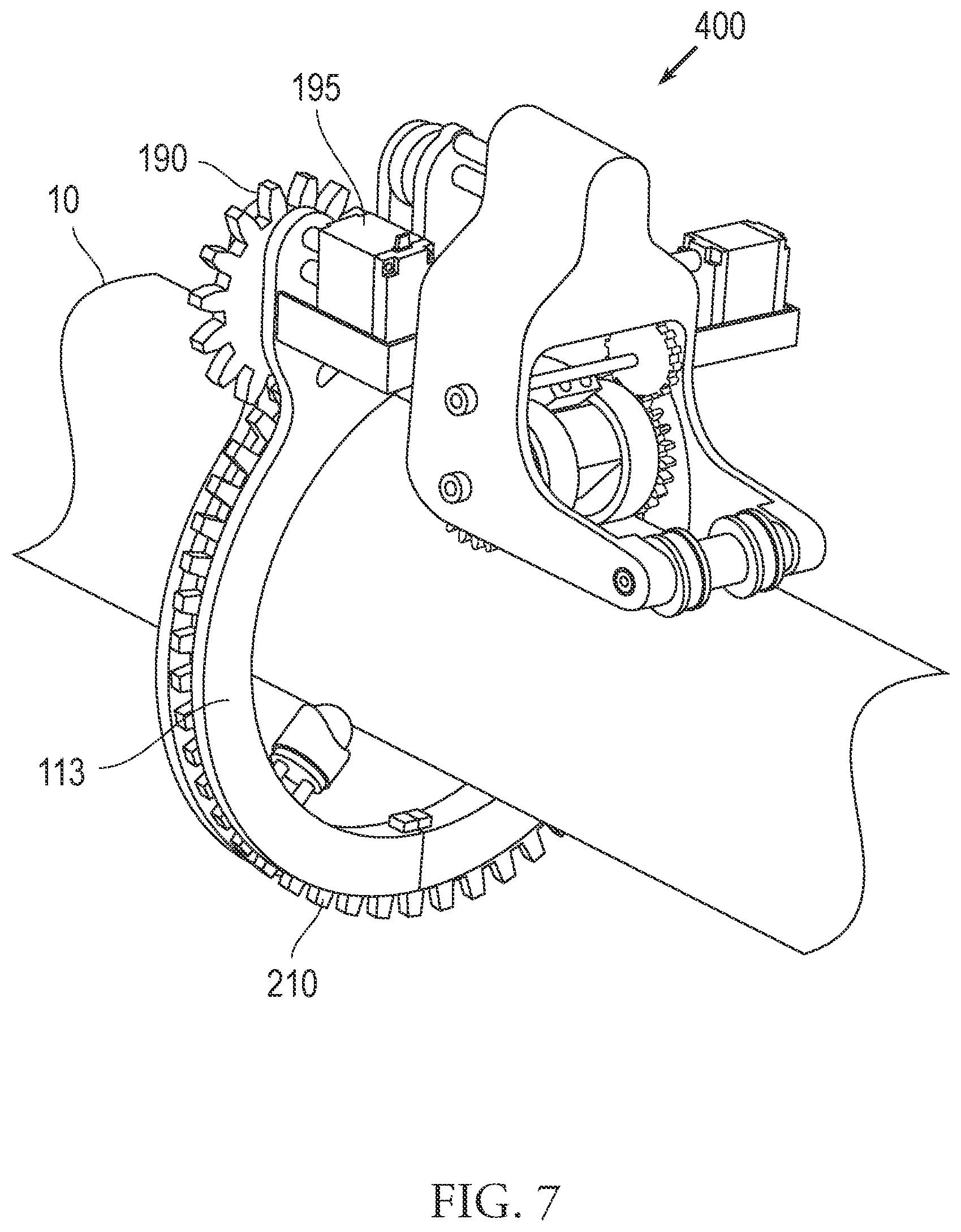 Patent US12613225 Figure 10 – Motorized cuffing mechanism for ultrasound inspection