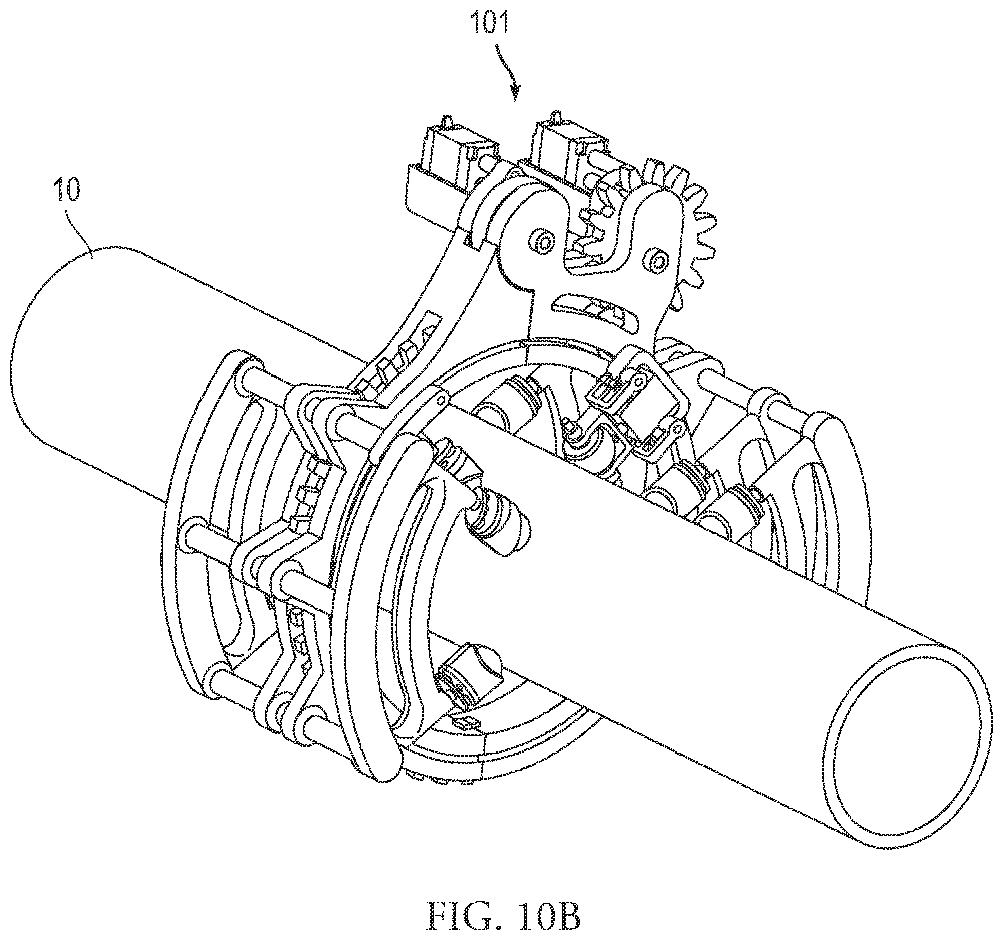 Patent US12613225 Figure 16 – Motorized cuffing mechanism for ultrasound inspection