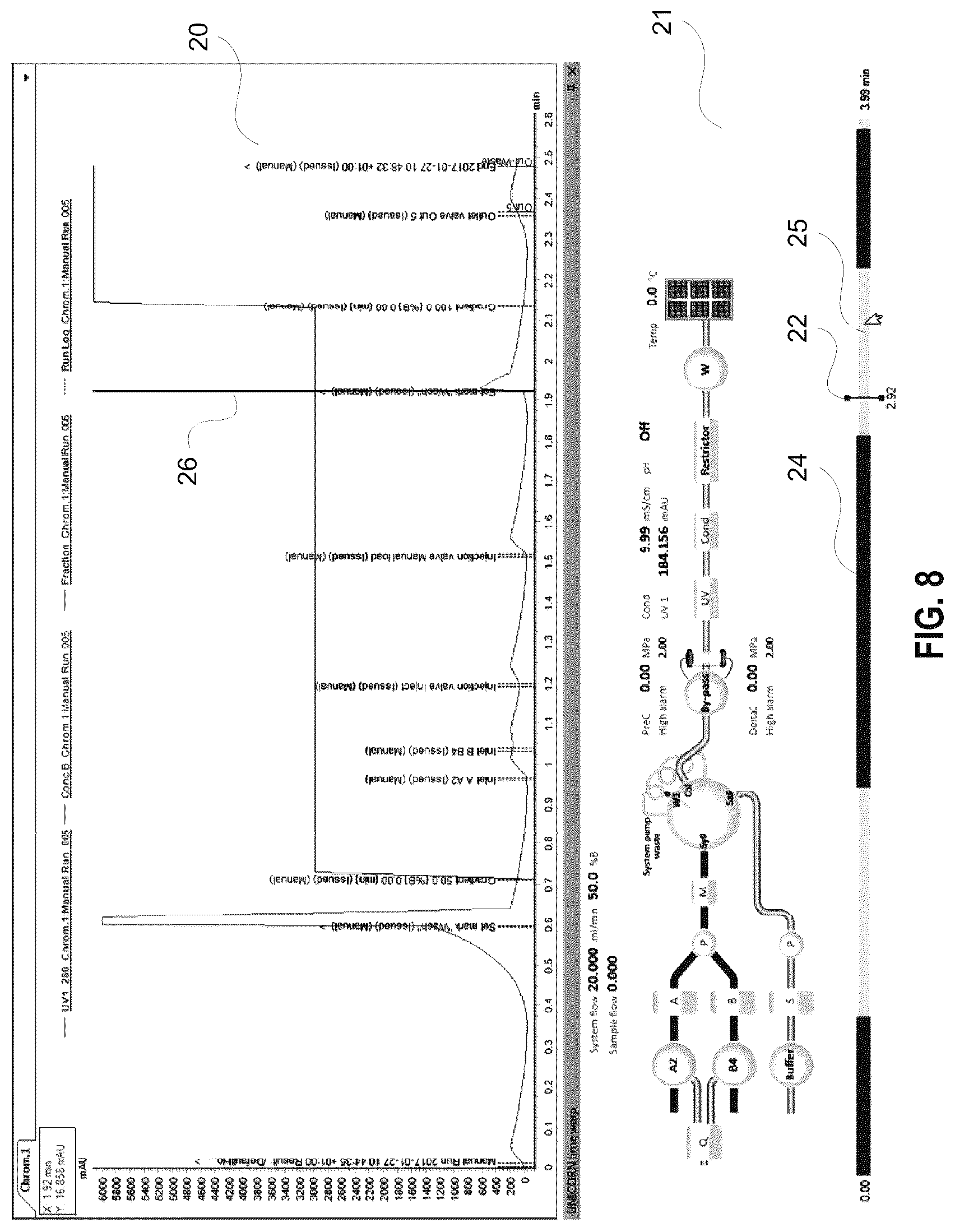 Patent US12613227 Figure 8 – Method in bioprocess purification system