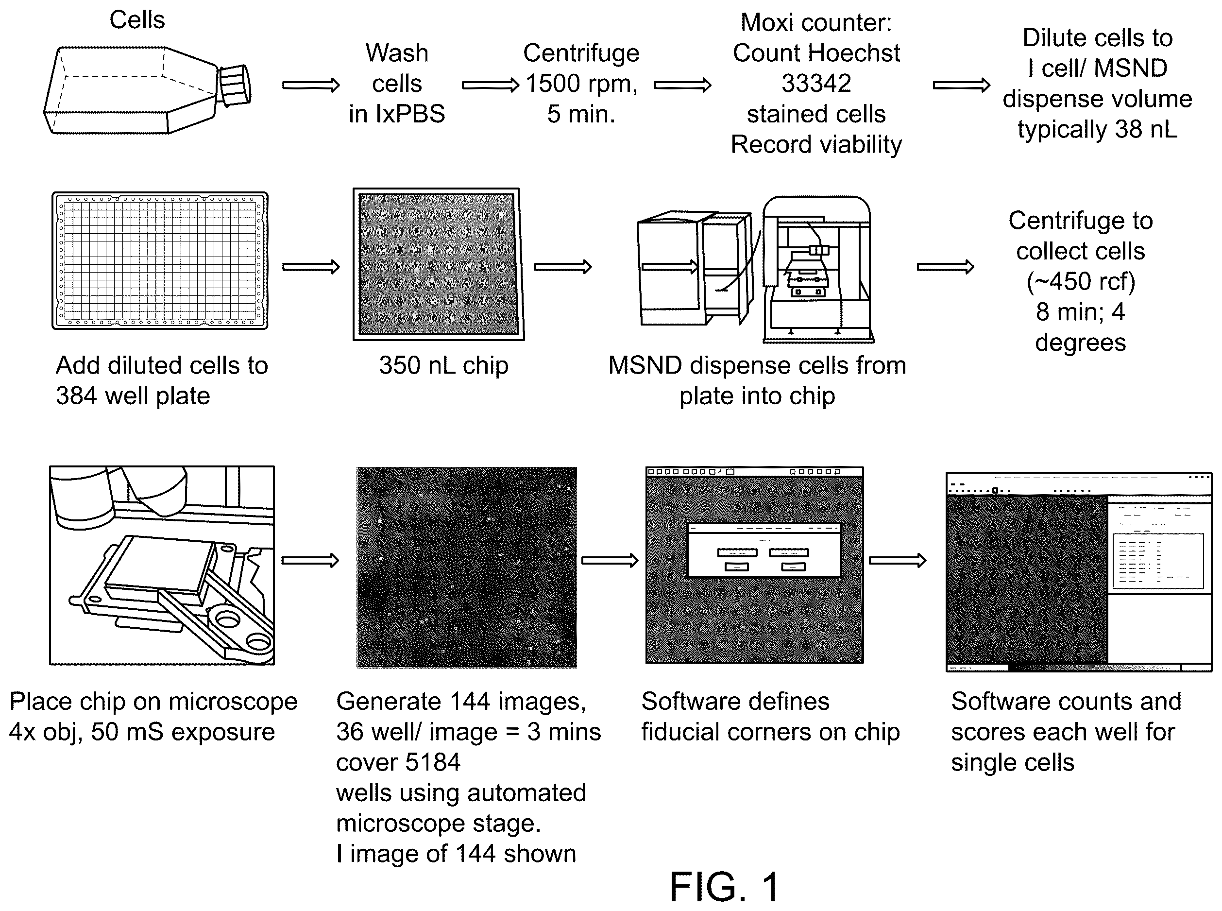 Patent US12613244 — Method for rapid accurate dispensing, visualization and analysis of single cells — Figure 1