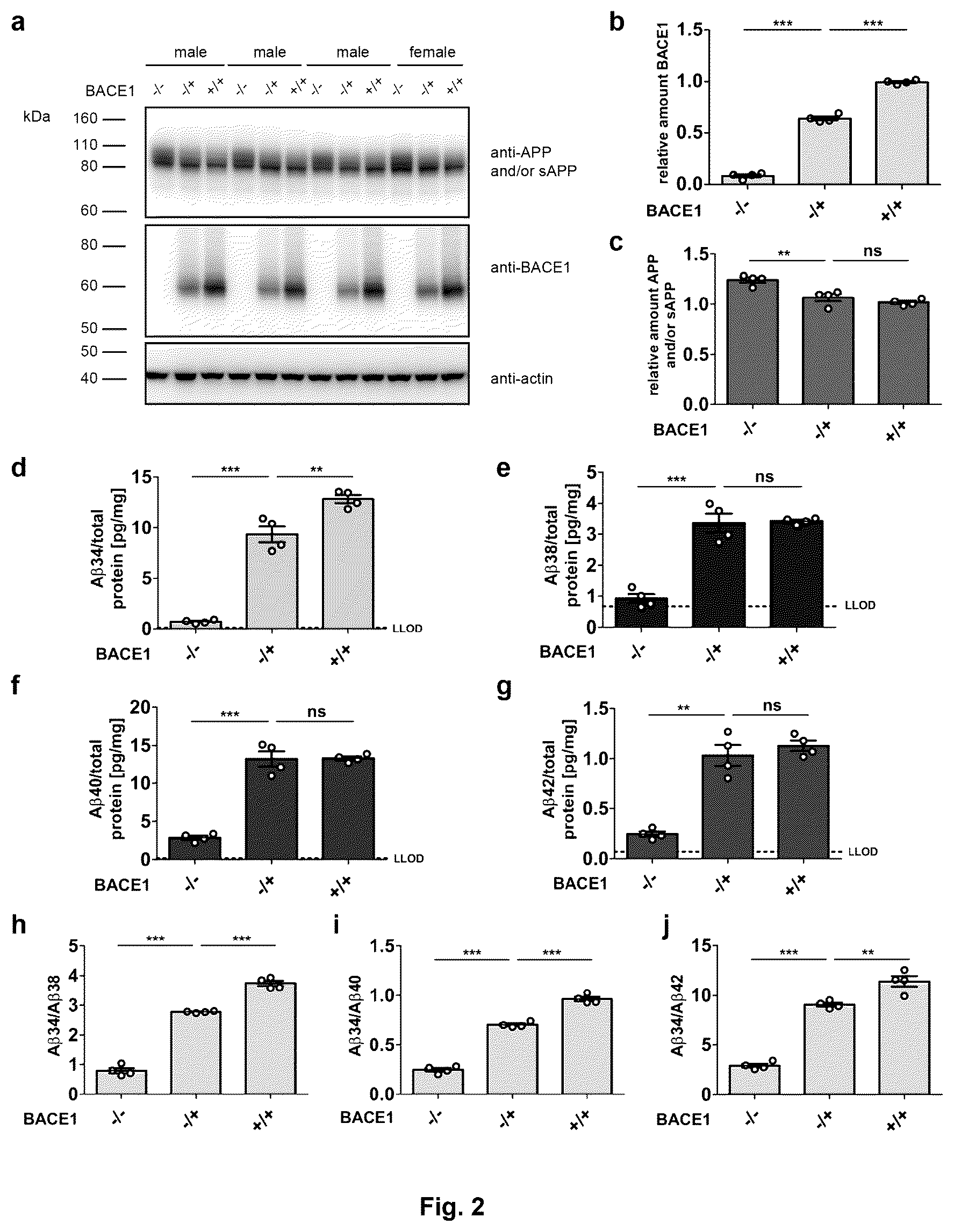 Patent US12613249 Figure 2 – Use of Aβ34 to assess Alzheimer's disease progression