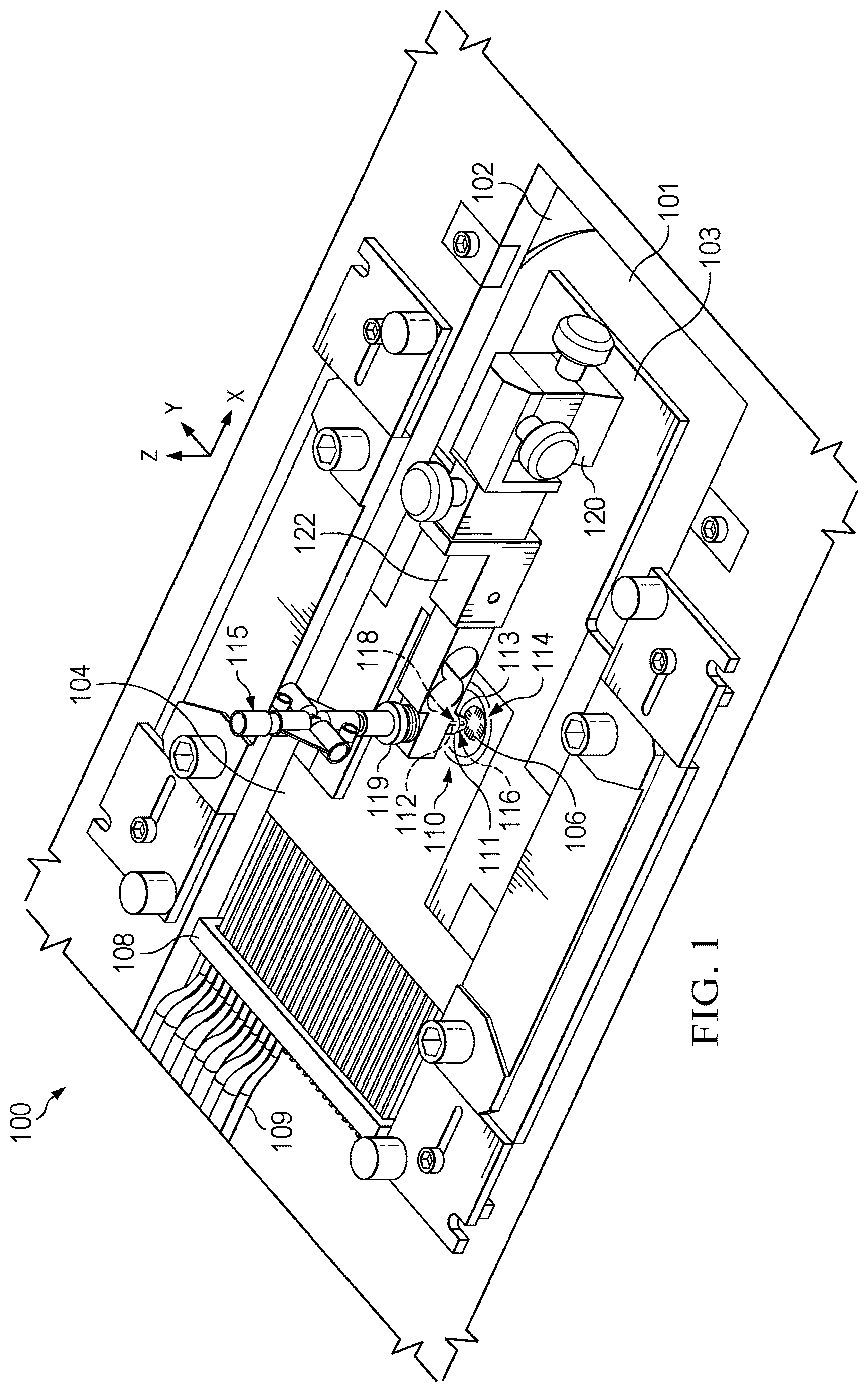 Patent US12613259 Figure 1 – Fluidic wafer probe
