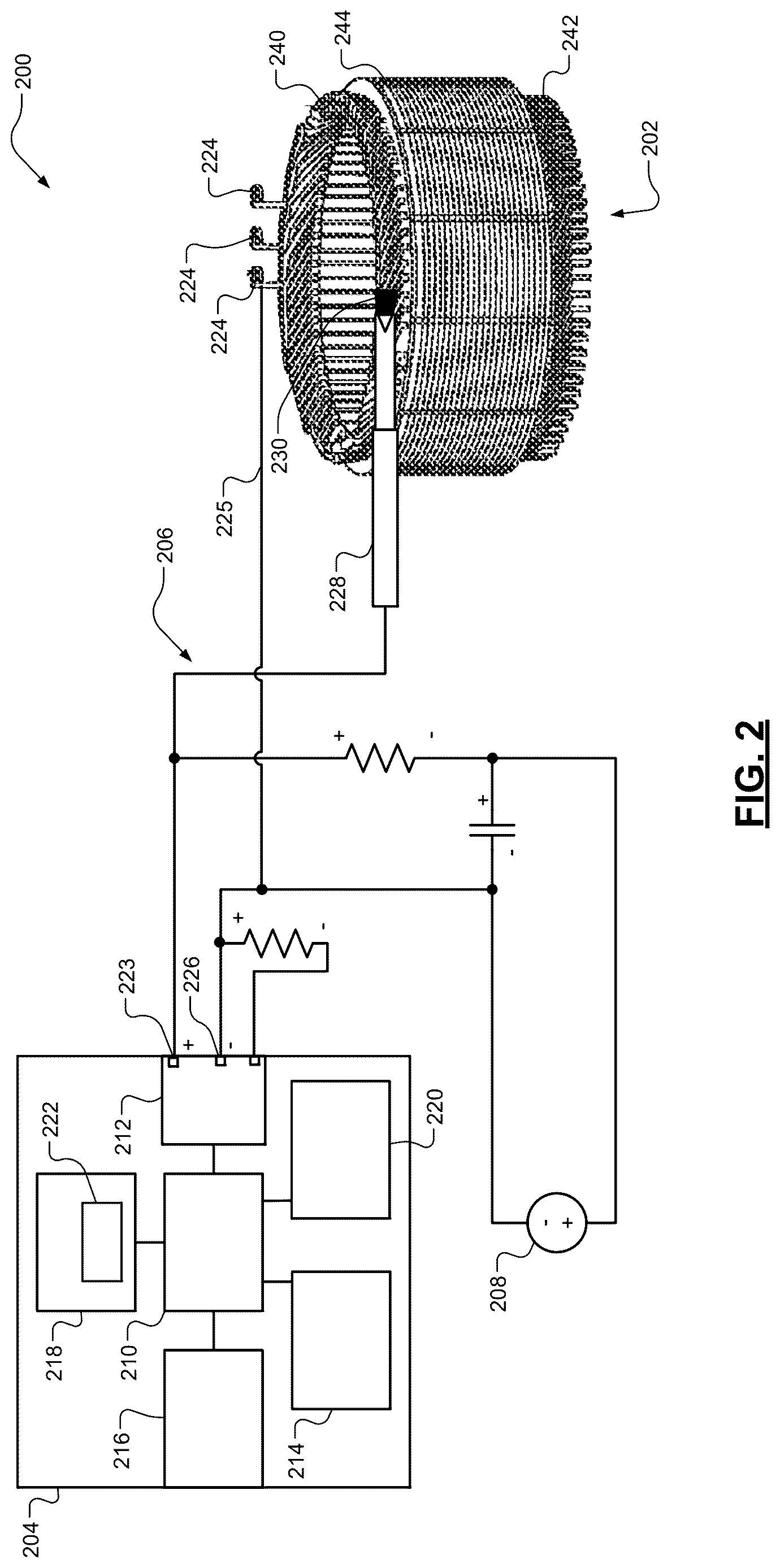 Patent US12613268 Figure 2 – Insulation inspection system with voltage and current balancing circuit