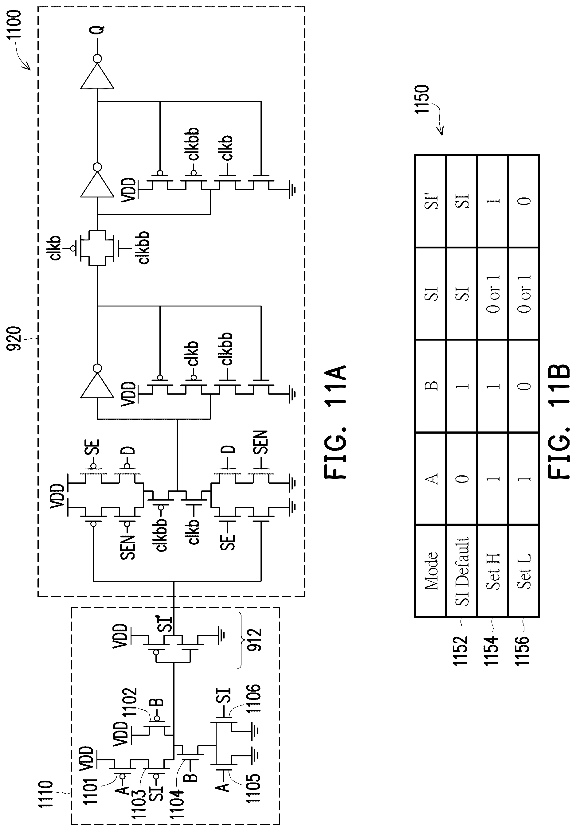 Patent US12613278 Figure 12 – Scan flip-flops with pre-setting combinational logic