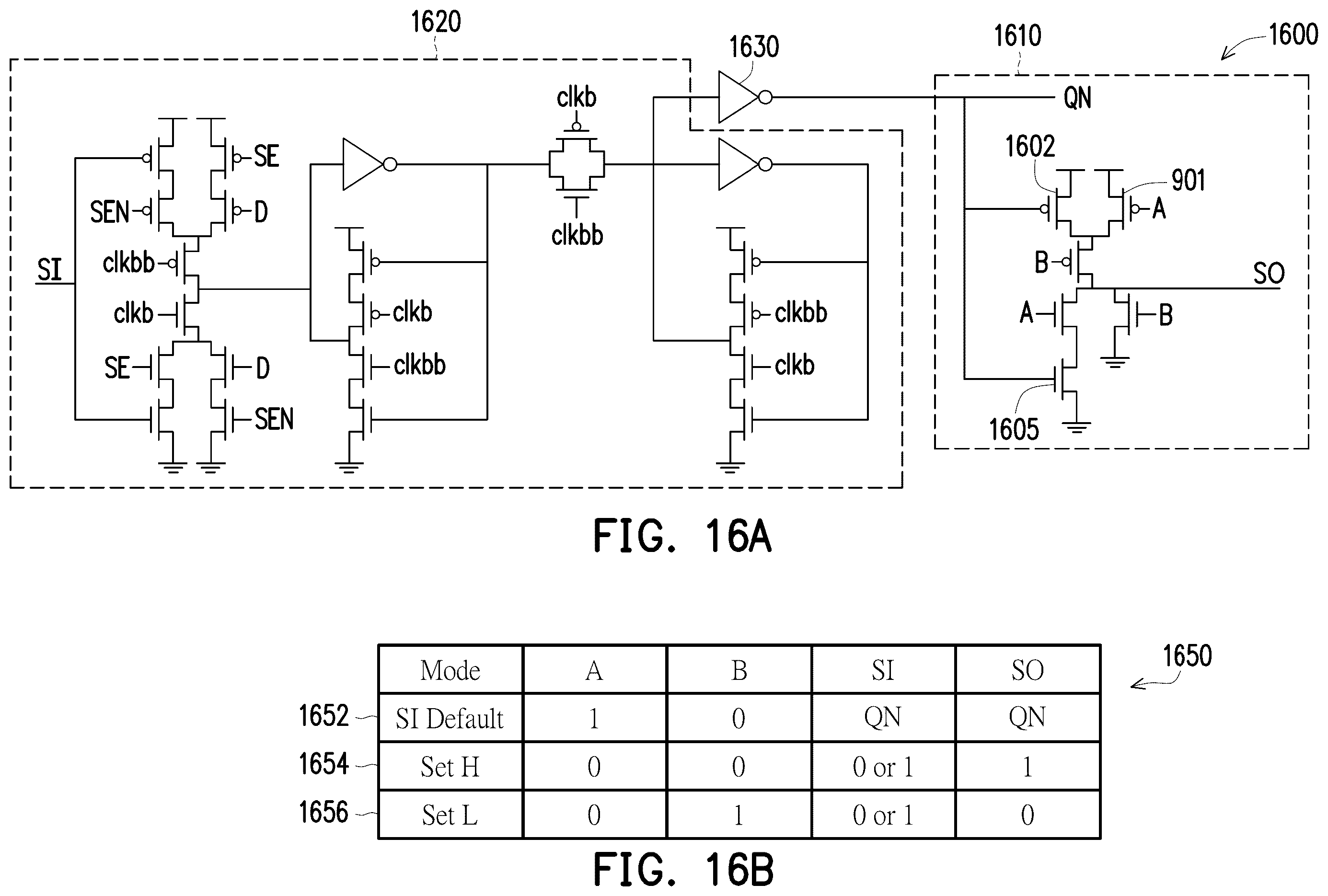 Patent US12613278 Figure 17 – Scan flip-flops with pre-setting combinational logic