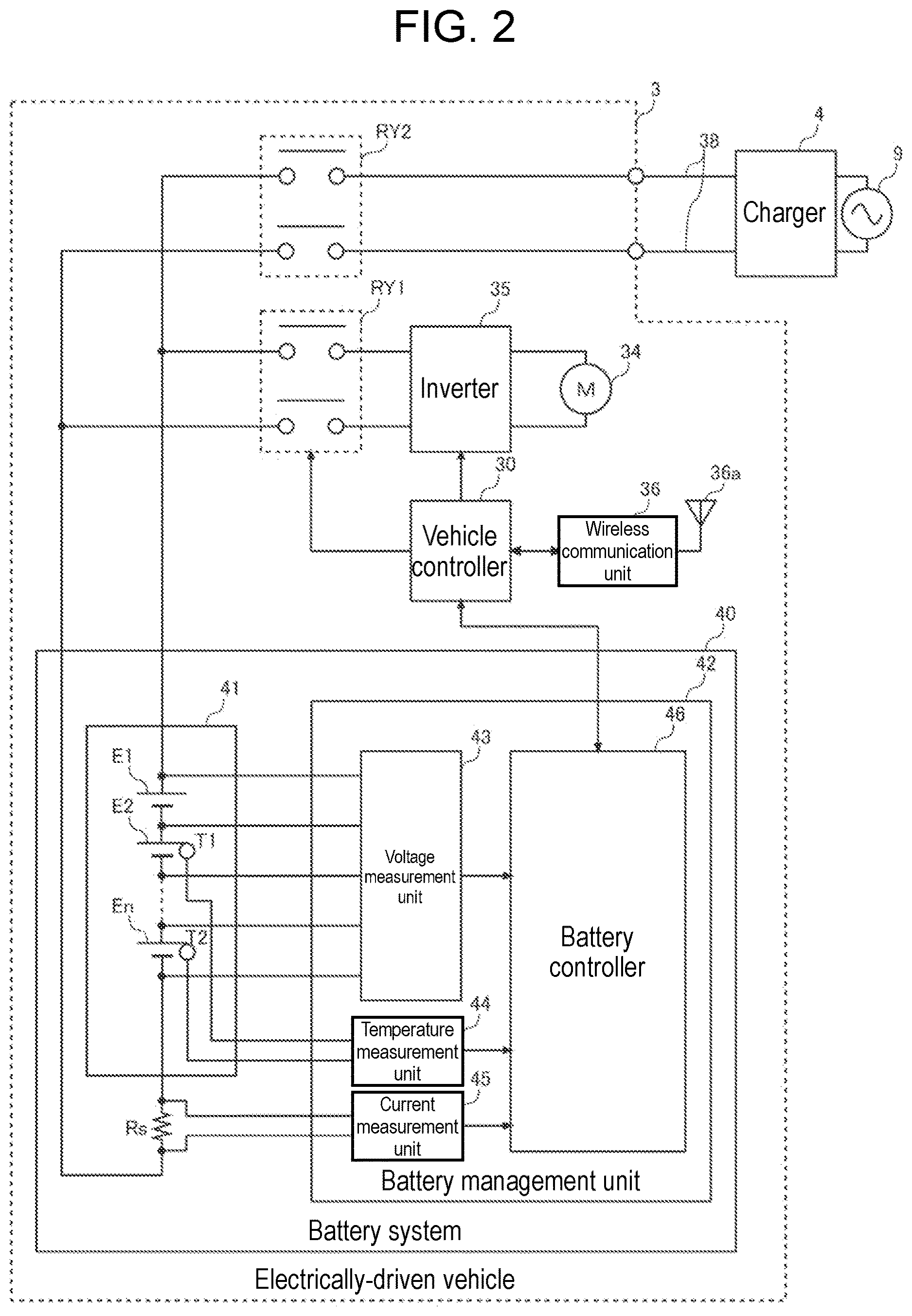 Patent US12613285 Figure 2 – Battery management system, calculation system, battery degradation prediction method, and battery degradation prediction program