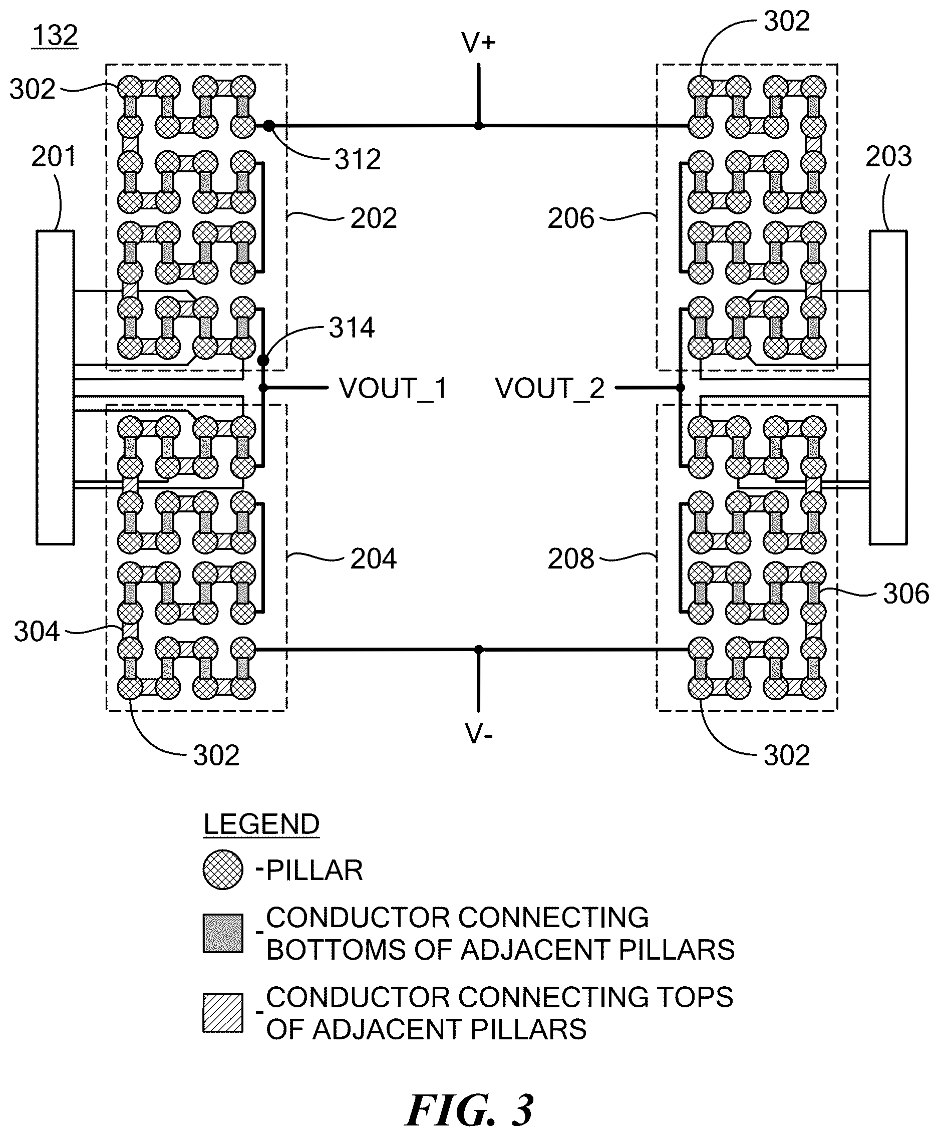 Patent US12613293 Figure 4 – Sensor with common mode rejection and offset correction