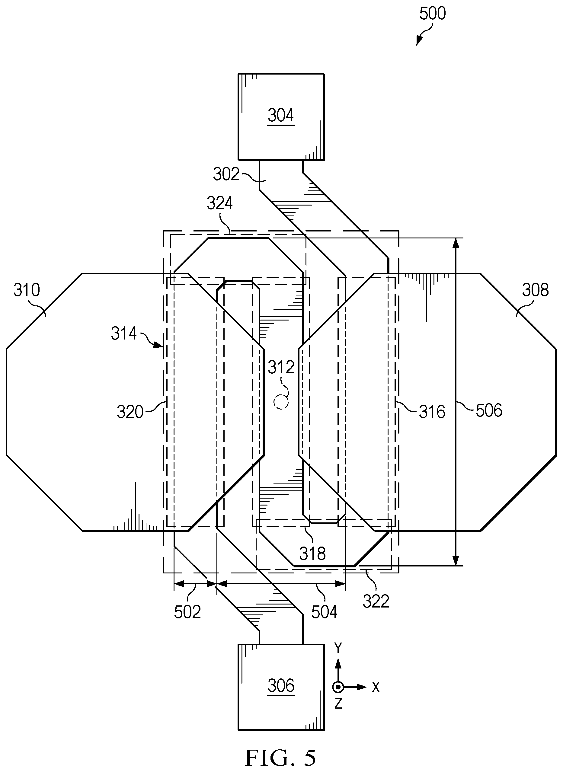 Patent US12613295 Figure 8 – Vertical hall sensor with integrated trace