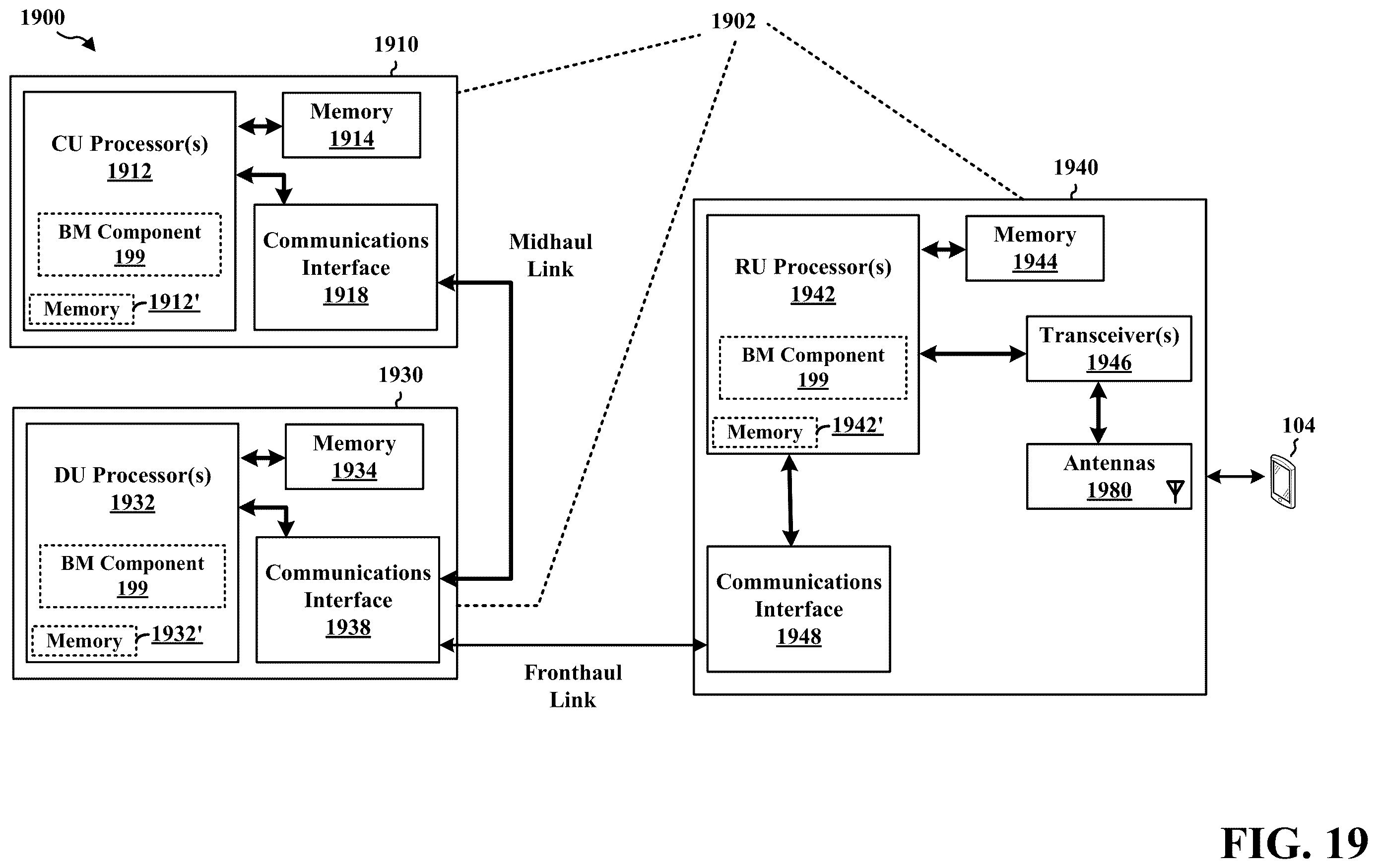 Patent US12613301 Figure 19 – RF map construction via aggregation of multiple sensing ue reports