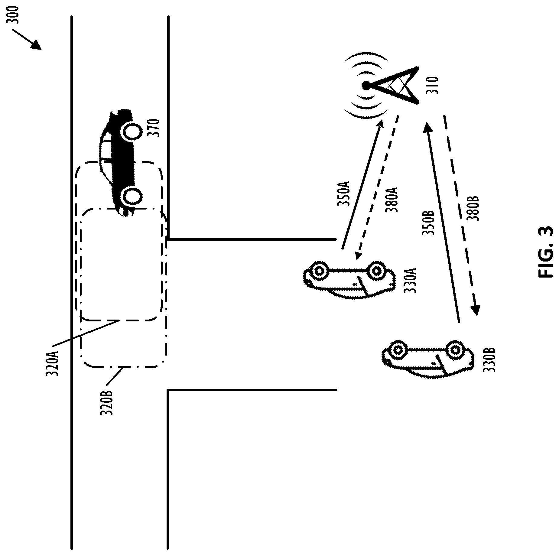 Patent US12613305 Figure 3 – Infrastructure-assisted signalling and sensing systems